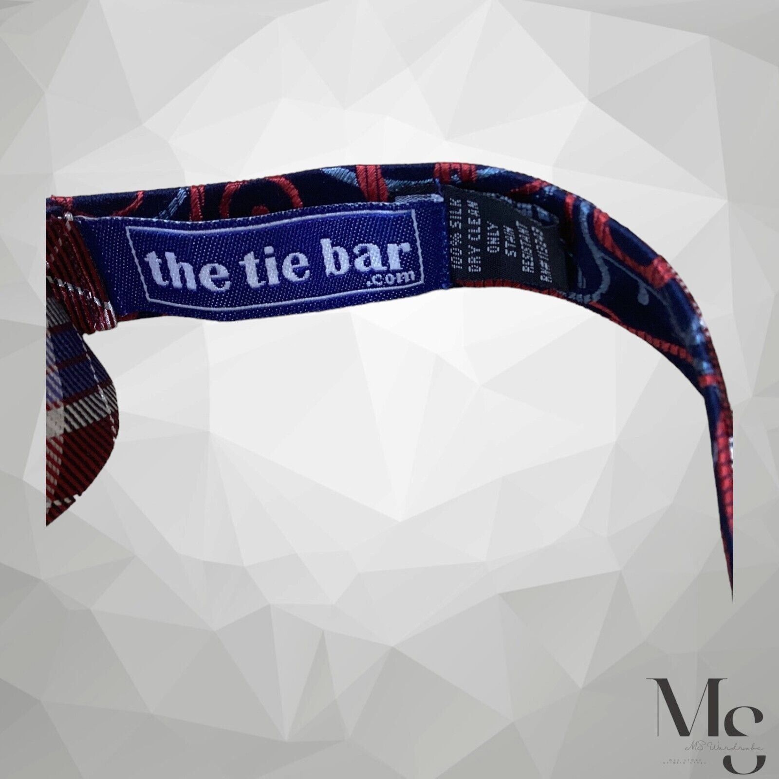 The Tie Bar THE TIE BAR Purple Blue Plaids & Cheks Reversible Self Bow Size ONE SIZE - 6 Thumbnail