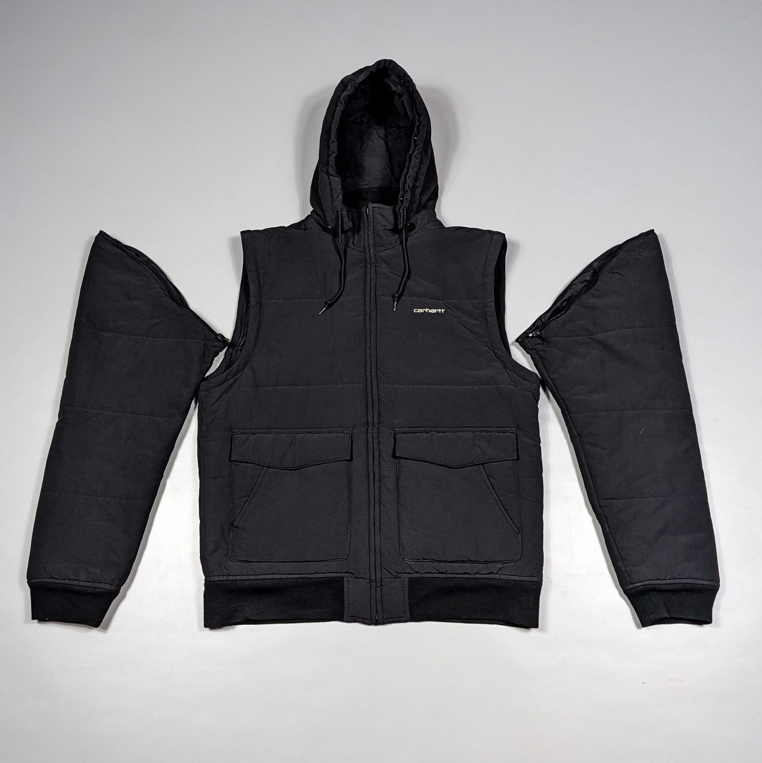 carhartt jacket detachable sleeves and hood