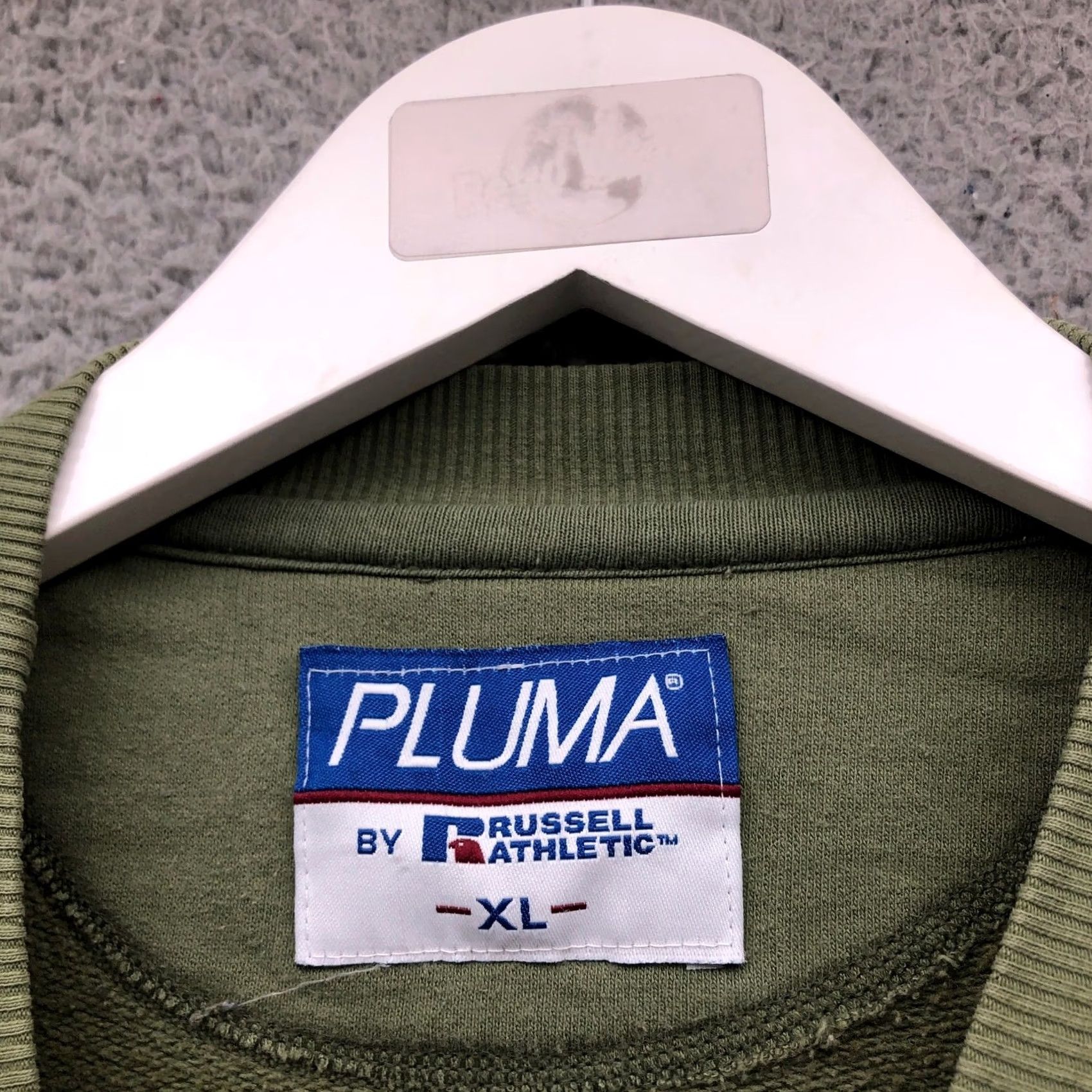 Russell Athletic VINTAGE Russell Athletic Sweatshirt Mens XL Crew Neck Green Pluma 90s Retro Athletic Pullover Cotton Size US XL / EU 56 / 4 - 3 Thumbnail