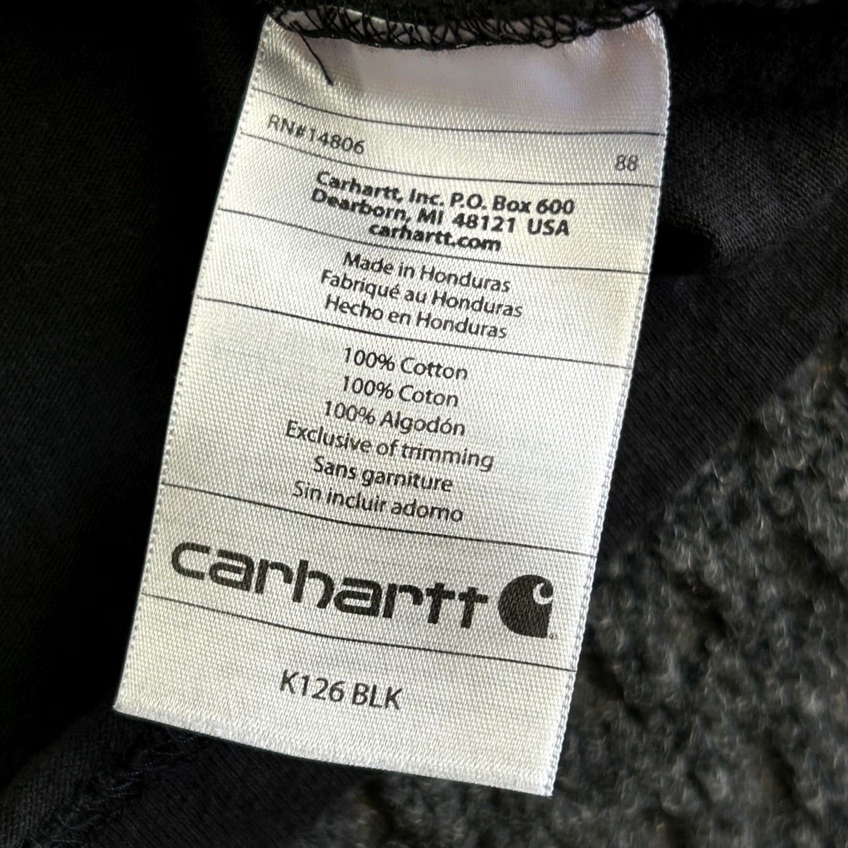 Carhartt Carhartt T-Shirt Long Sleeve 2XLT Black 100% Cotton Workwear Pocket Tee Mens Size US XXL / EU 58 / 5 - 4 Thumbnail