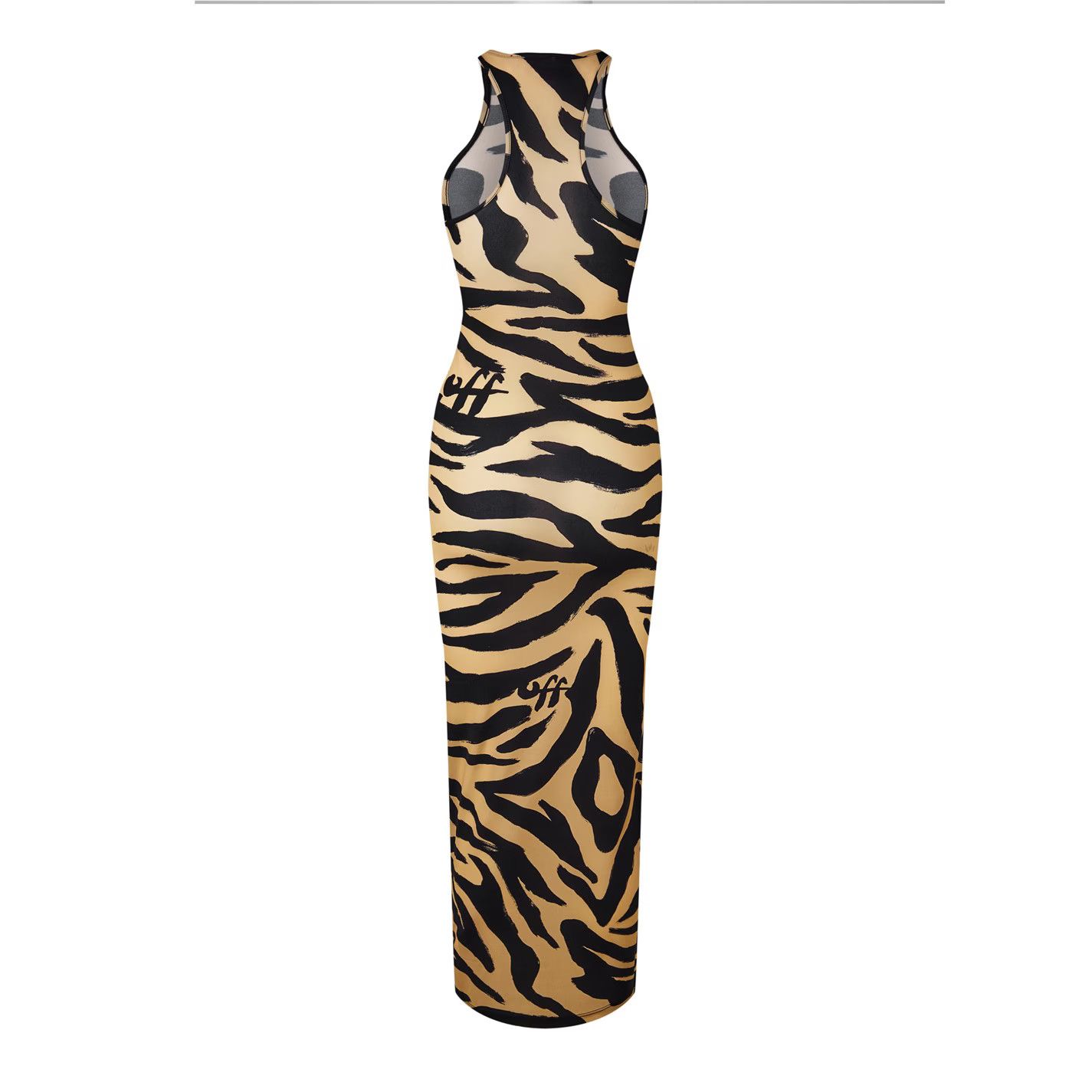 brown zebra print maxi dress Brown & Ivory Striped Long Sleeve Maxi Dress