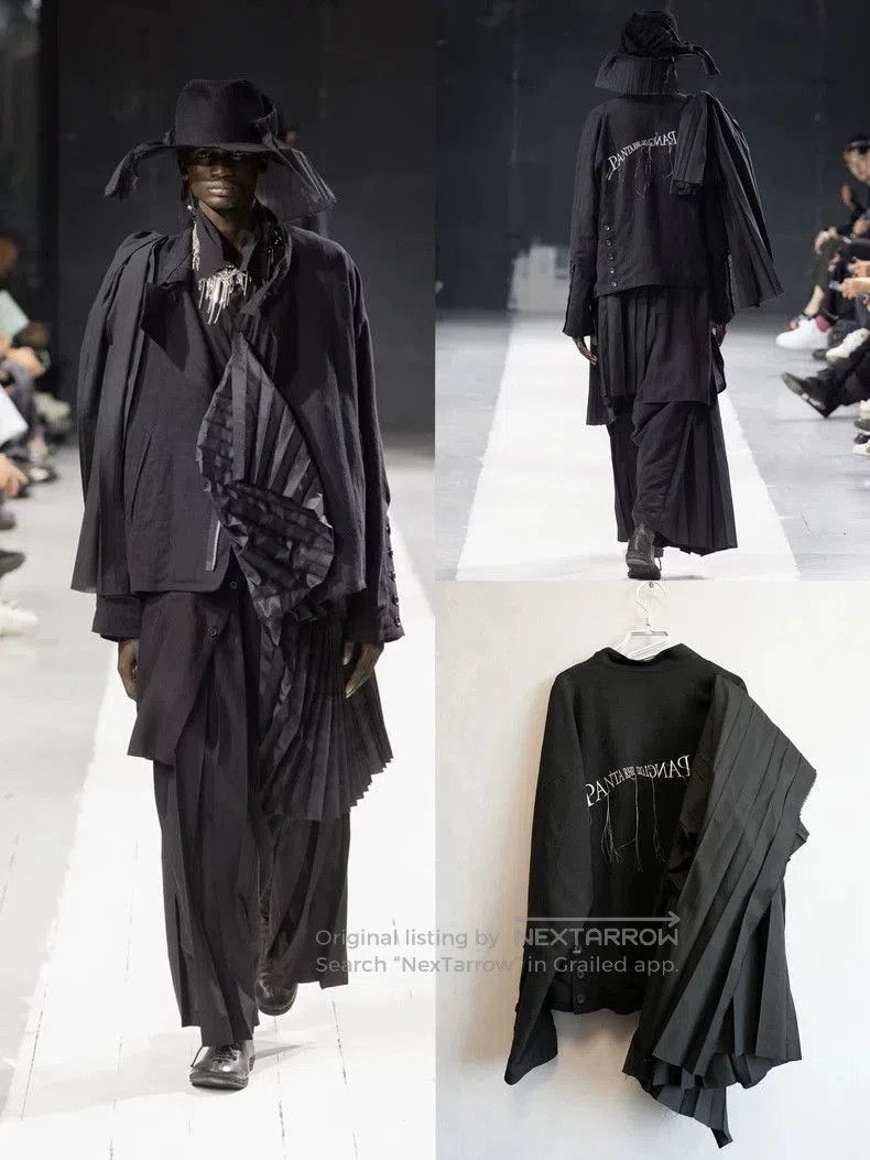 Yohji Yamamoto Yohji Yamamoto Pleated Embroidered Jacket-dmc. Size US M / EU 48-50 / 2 - 1 Thumbnail