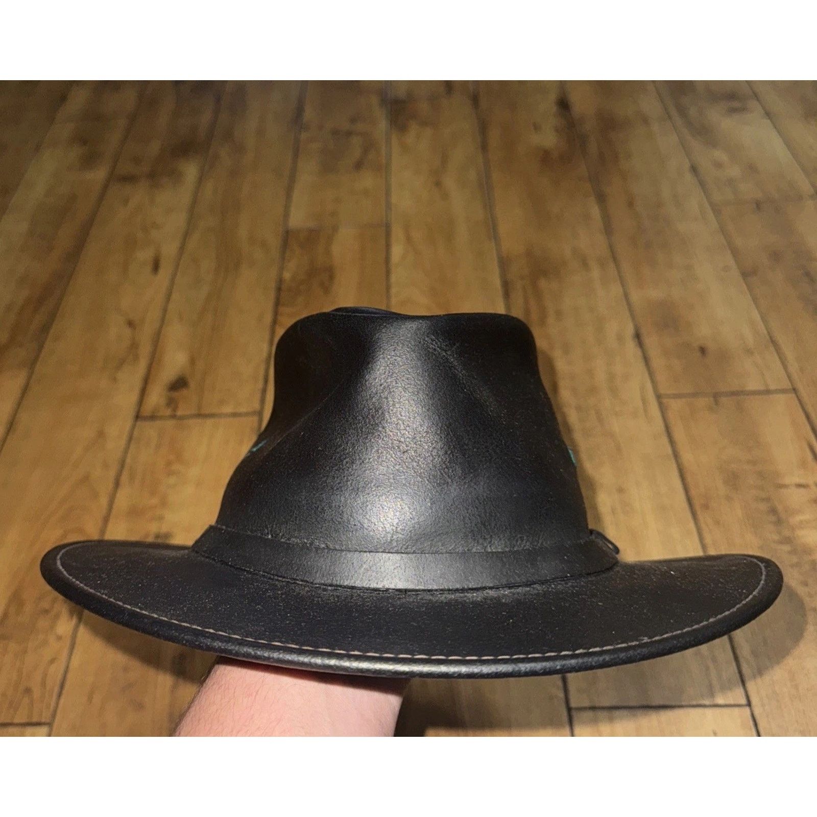 Japanese Brand × Vintage Henschel Leather Hat Black Large Size ONE SIZE - 1 Thumbnail