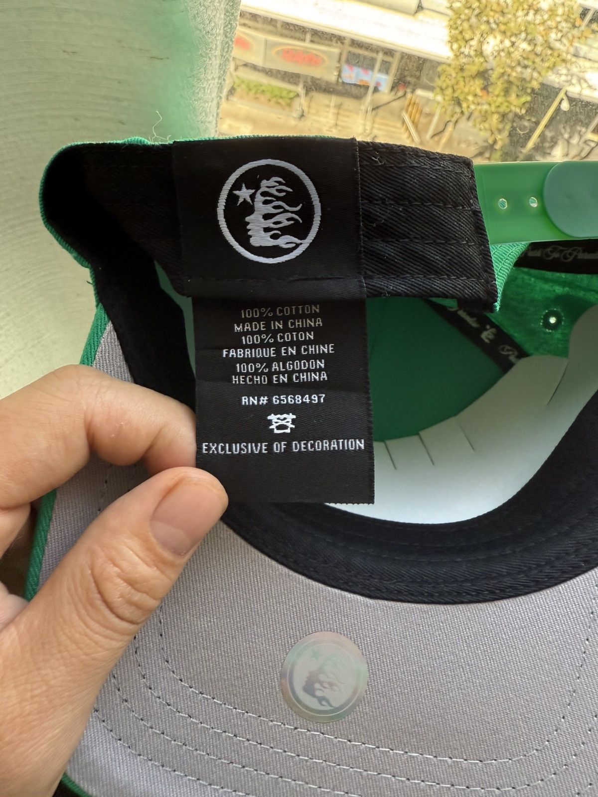 HELLSTAR Hellstar Rhinestone Green Baseball Hat Size ONE SIZE - 6 Thumbnail