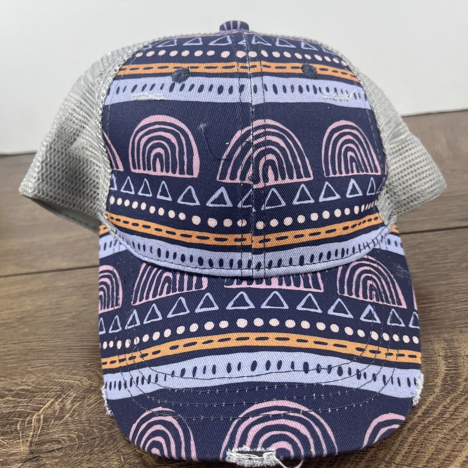 Other Blue Creative Hatr Rainbow Pyramid Blue Hat Adjustable Adult Size ONE SIZE - 4 Thumbnail