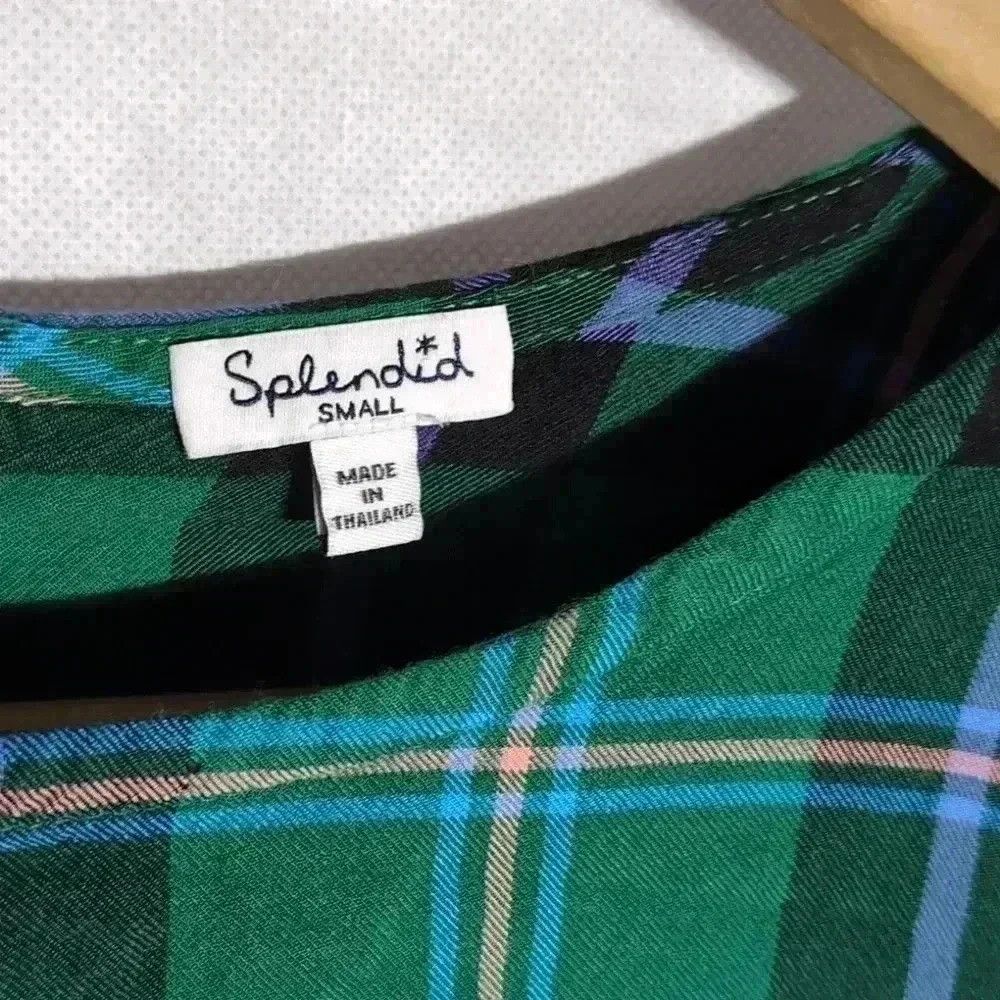 Splendid Splendid Green and Purple plaid Top sz S Size S / US 4 / IT 40 - 2 Thumbnail