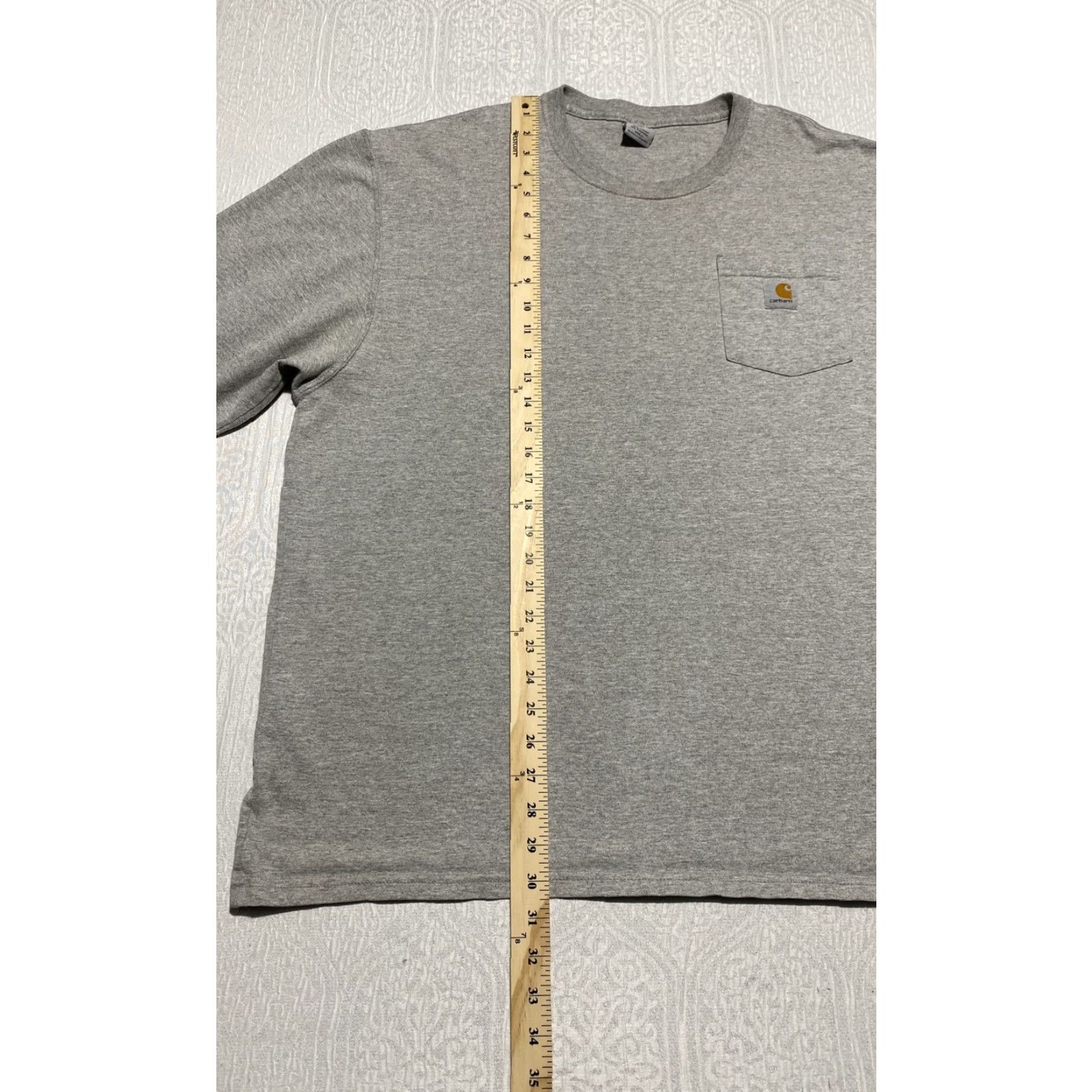 Carhartt VINTAGE? No — Carhartt Shirt Mens XL Gray Long Sleeve Pocket Workwear Crewneck Heavyweight Size US XL / EU 56 / 4 - 3 Thumbnail