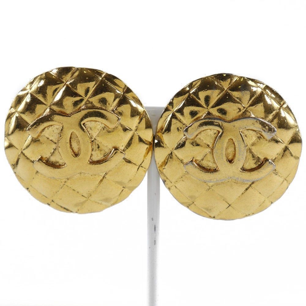 Chanel Chanel Vintage Round CC Clip-On Earrings Metal Size ONE SIZE - 1 Thumbnail