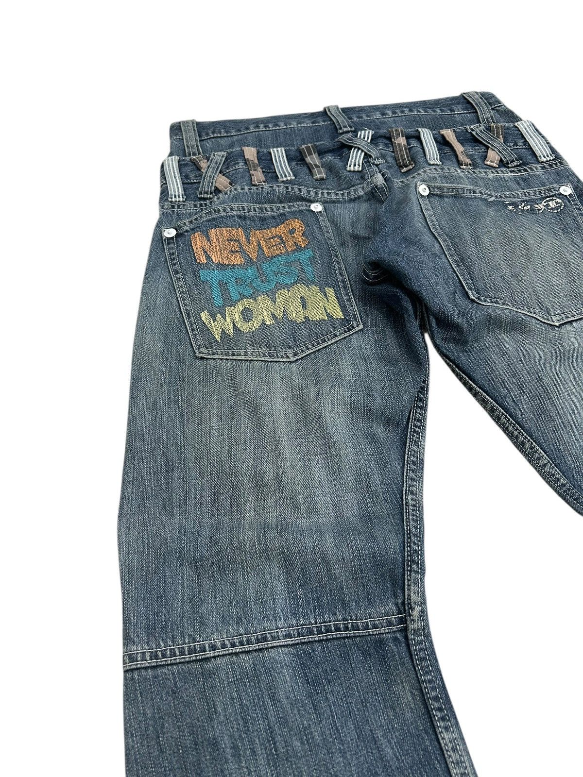 Japanese Brand Vintage Memory Special Double Waist Zipper Mud Washed Junya Size US 30 / EU 46 - 14 Thumbnail