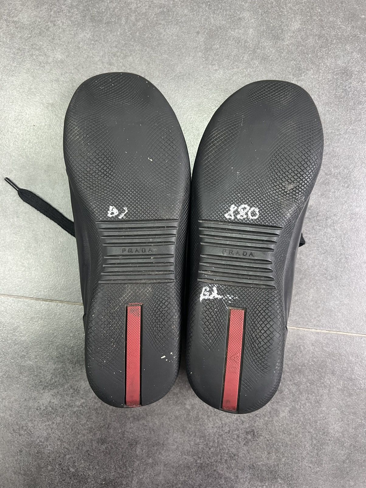 Prada × Vintage PRADA Low Top Sneakers 8US Black Leather American Cup style Size US 8 / EU 41 - 8 Thumbnail