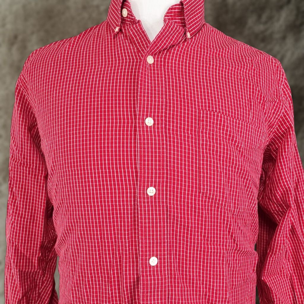 Chaps Vintage Chaps Men's Long Sleeve Red Check Button-Down Shirt, Size Large Size US L / EU 52-54 / 3 - 1 Thumbnail