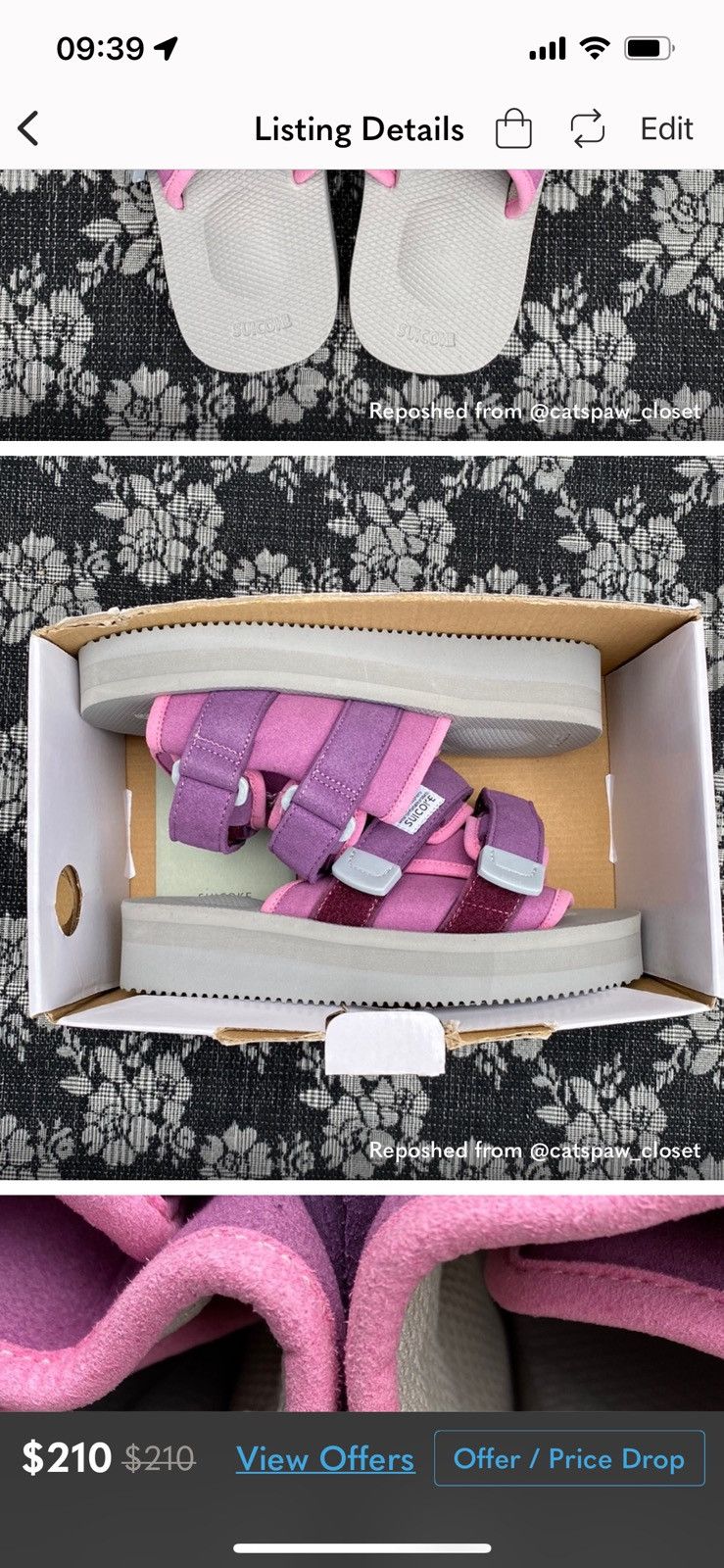 Suicoke Suicoke MOTO PO Slide Women’s 7 pink purple sandals Size US 7 / IT 37 - 2 Thumbnail