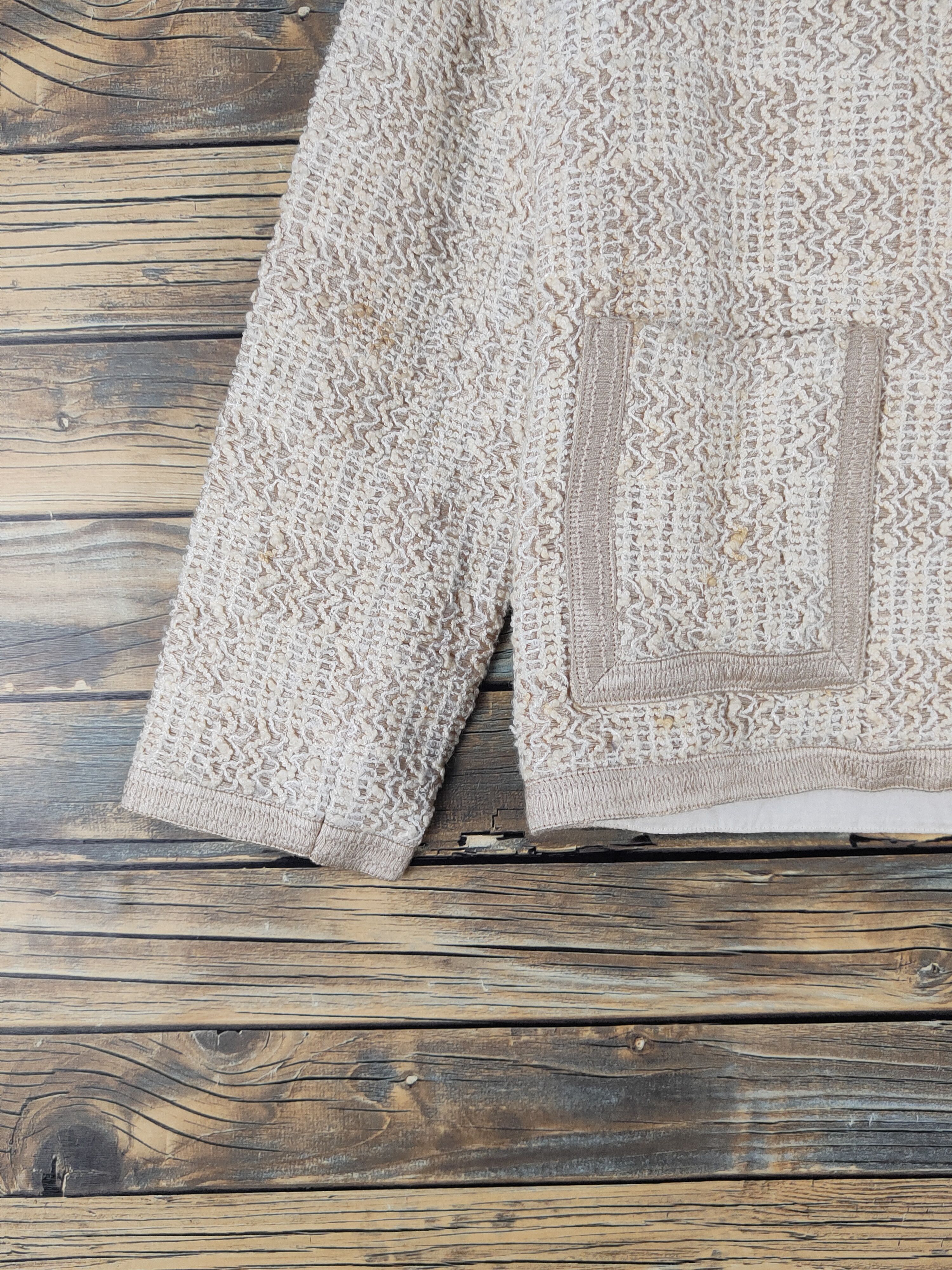 Homespun Knitwear × Japanese Brand Japanese Brand Light Brown Knitwear Cardigan #W1675 Size S / US 4 / IT 40 - 4 Thumbnail