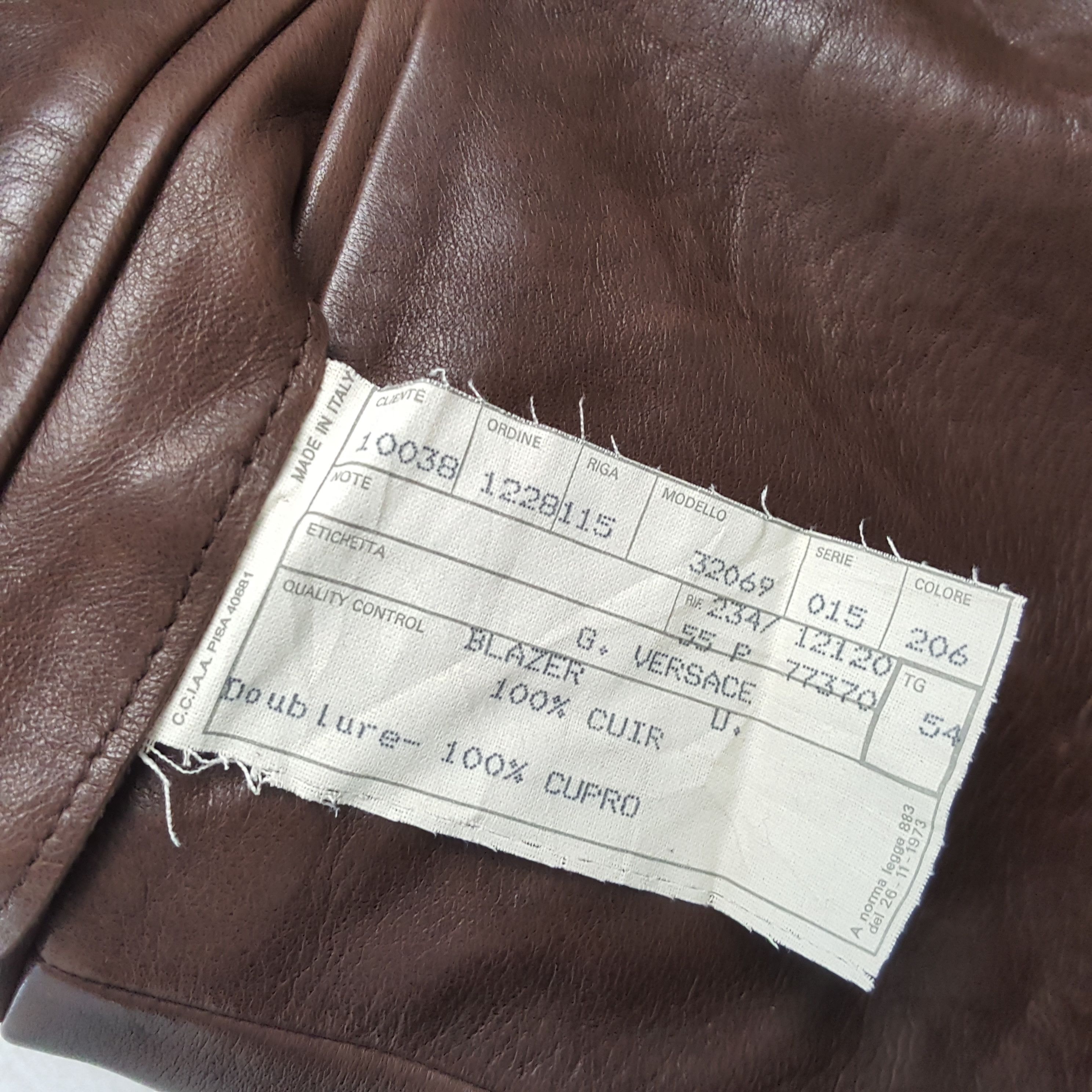 Versace × Vintage GIANNI VERSACE Fashion Style Leather Blazer Size 38R - 7 Thumbnail