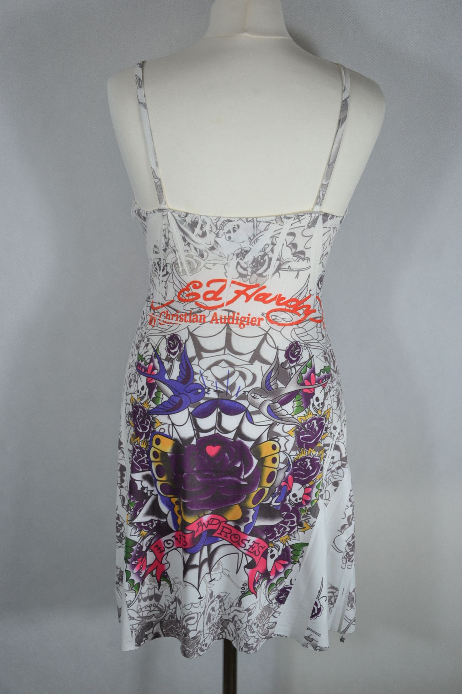 Christian Audigier Ed Hardy & Christian Audigier Mini Dress Vintage Print Rare Size M / US 6-8 / IT 42-44 - 6 Thumbnail