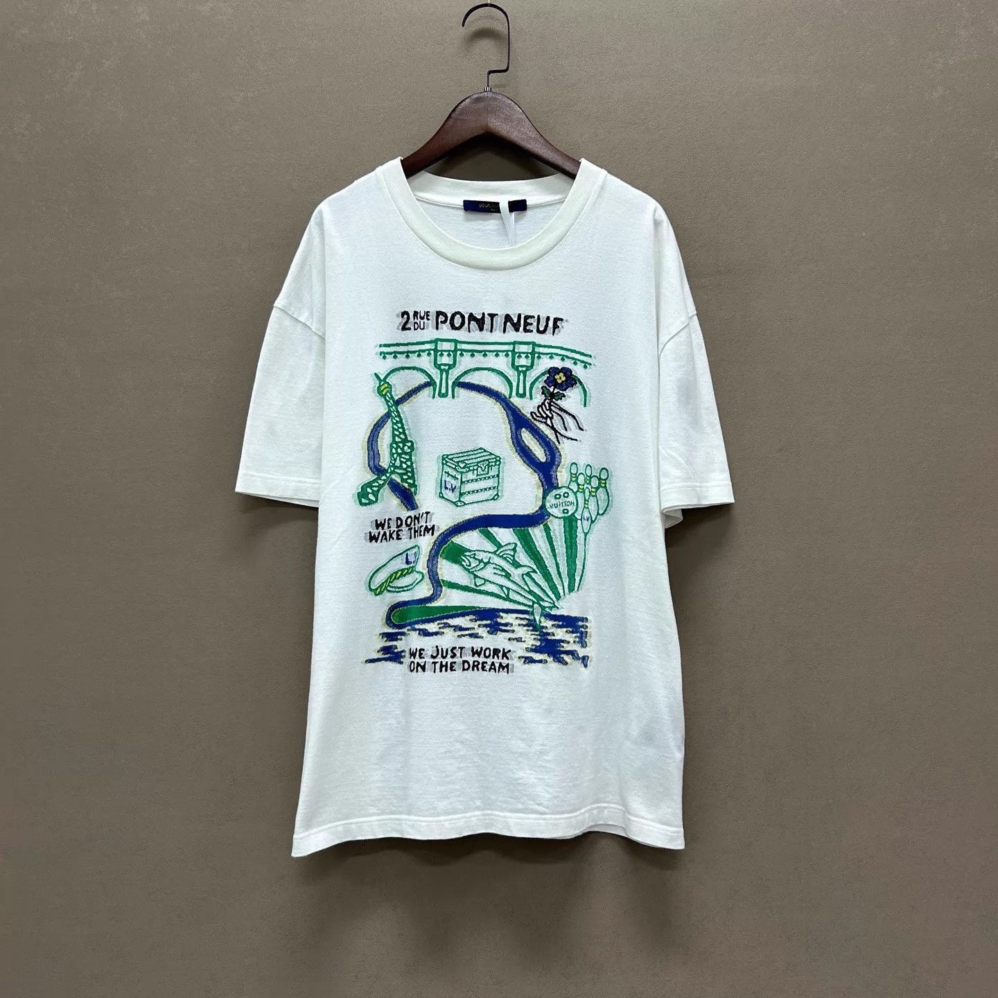 Louis Vuitton White Graphic Short Sleeve Shirt Size US M / EU 48-50 / 2 - 1 Thumbnail