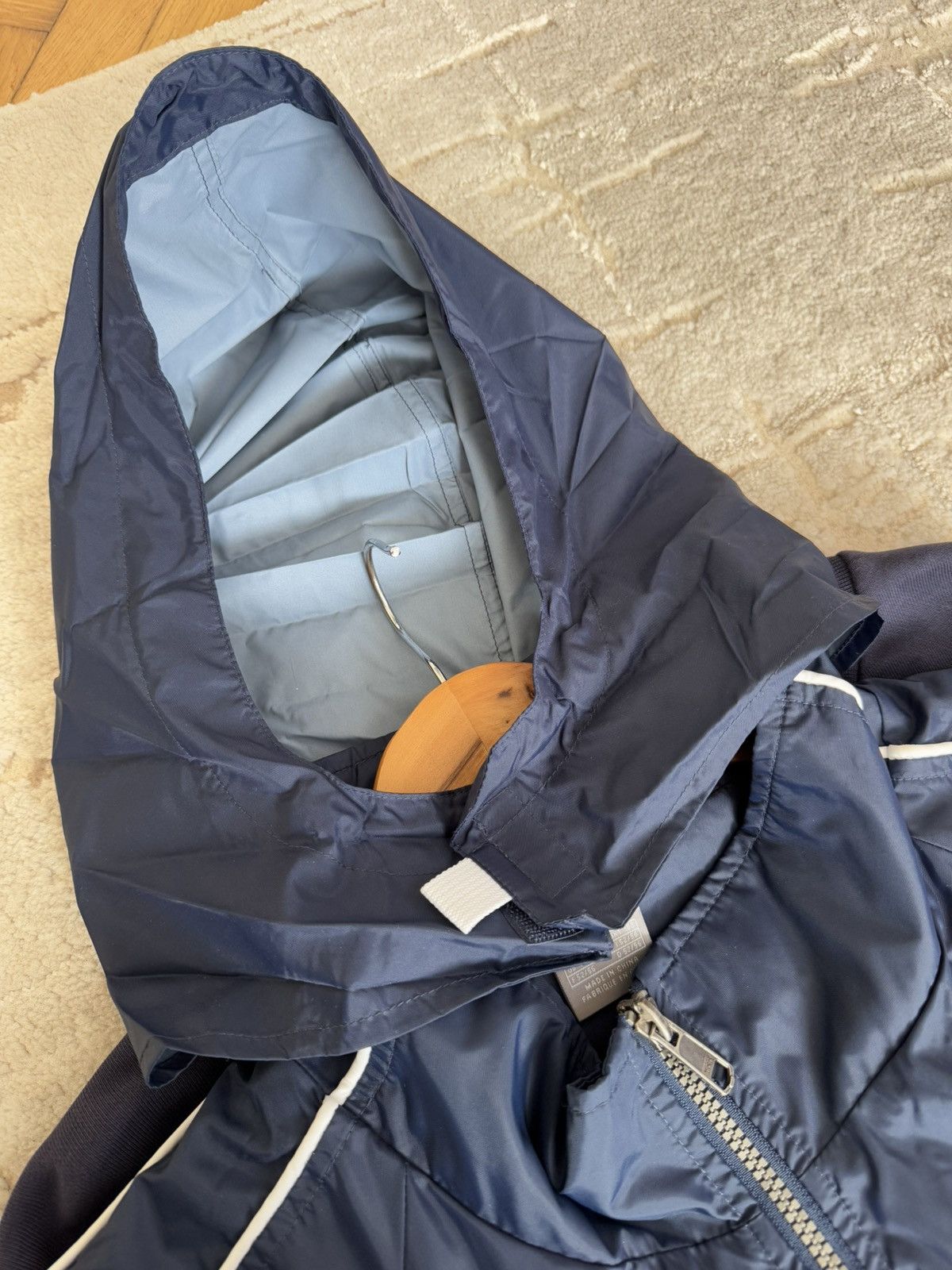 Nike × Vintage Nike Vintage Nylon Track Windbreaker Jacket Navy Drill Y2K Size US L / EU 52-54 / 3 - 13 Thumbnail
