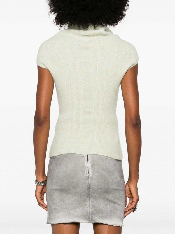 Rick Owens o1y0126 Turtleneck Sweater in Light Green Size S / US 4 / IT 40 - 3 Thumbnail