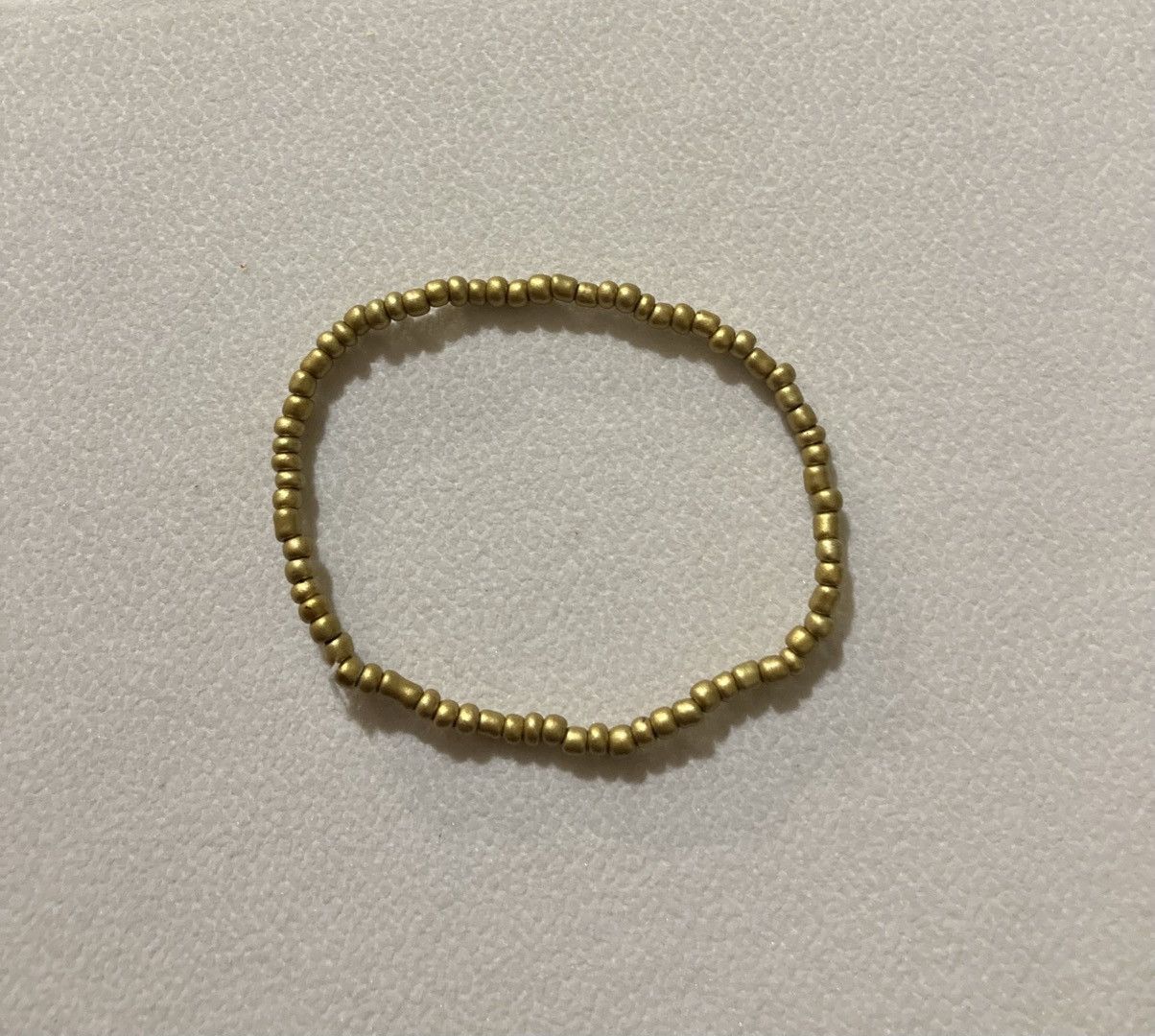 Other Bronze gold coloured beaded plain bracelet Size ONE SIZE - 1 Preview
