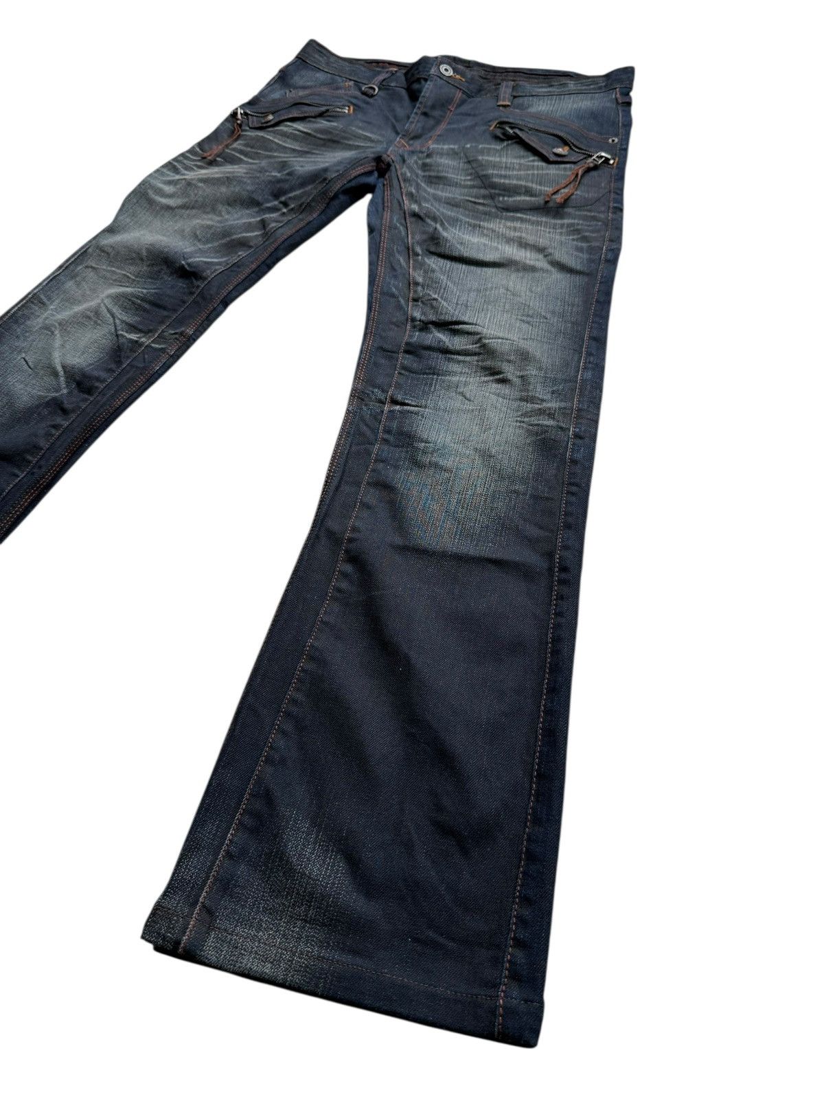 Nicole Club Flared Jeans Sick Nicole Club Claumark Distressed Denim. Size US 35 - 6 Thumbnail