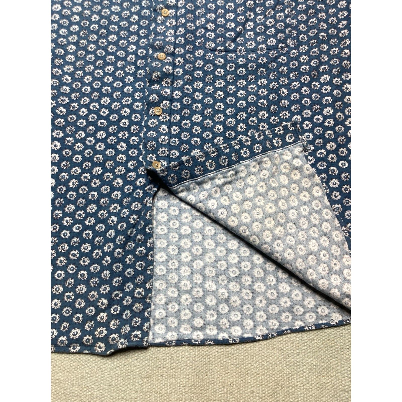 Gloverall VINTAGE Northwest Territory Flannel Shirt Button-Up Cotton Brushed Soft All Over Print XXL Blue Men Regular Long Sleeve Size US XXL / EU 58 / 5 - 3 Thumbnail