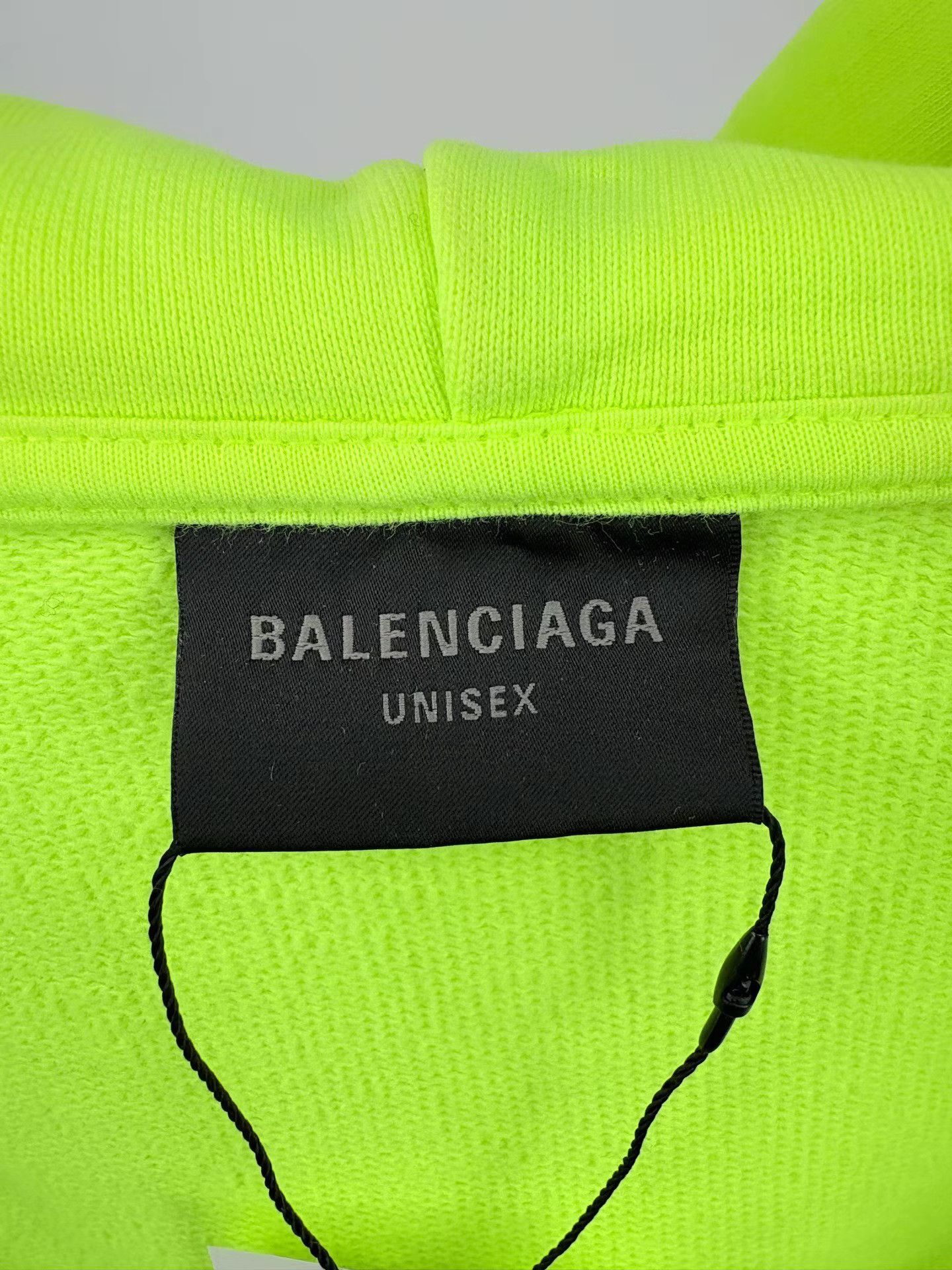 Balenciaga BALENCIAGA Neon Yellow Shadow Logo Zip-Up Hooded Jacket Size US M / EU 48-50 / 2 - 4 Thumbnail