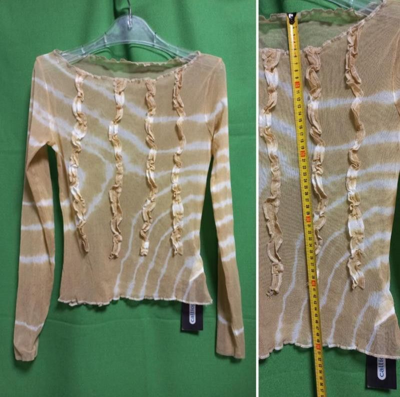 Japanese Brand Tan MESH LONGSLEEVE sz S Size S / US 4 / IT 40 - 3 Thumbnail