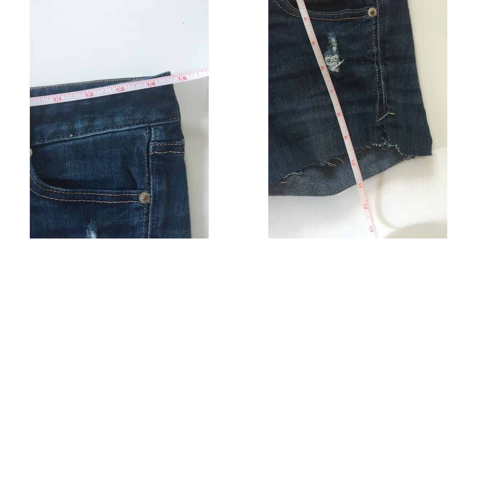 Express Express Women's Low Rise Cut-Off Distressed Denim Jean Shorts Sz 2 Skinny Stella Size 26" / US 2 / IT 38 - 8 Thumbnail