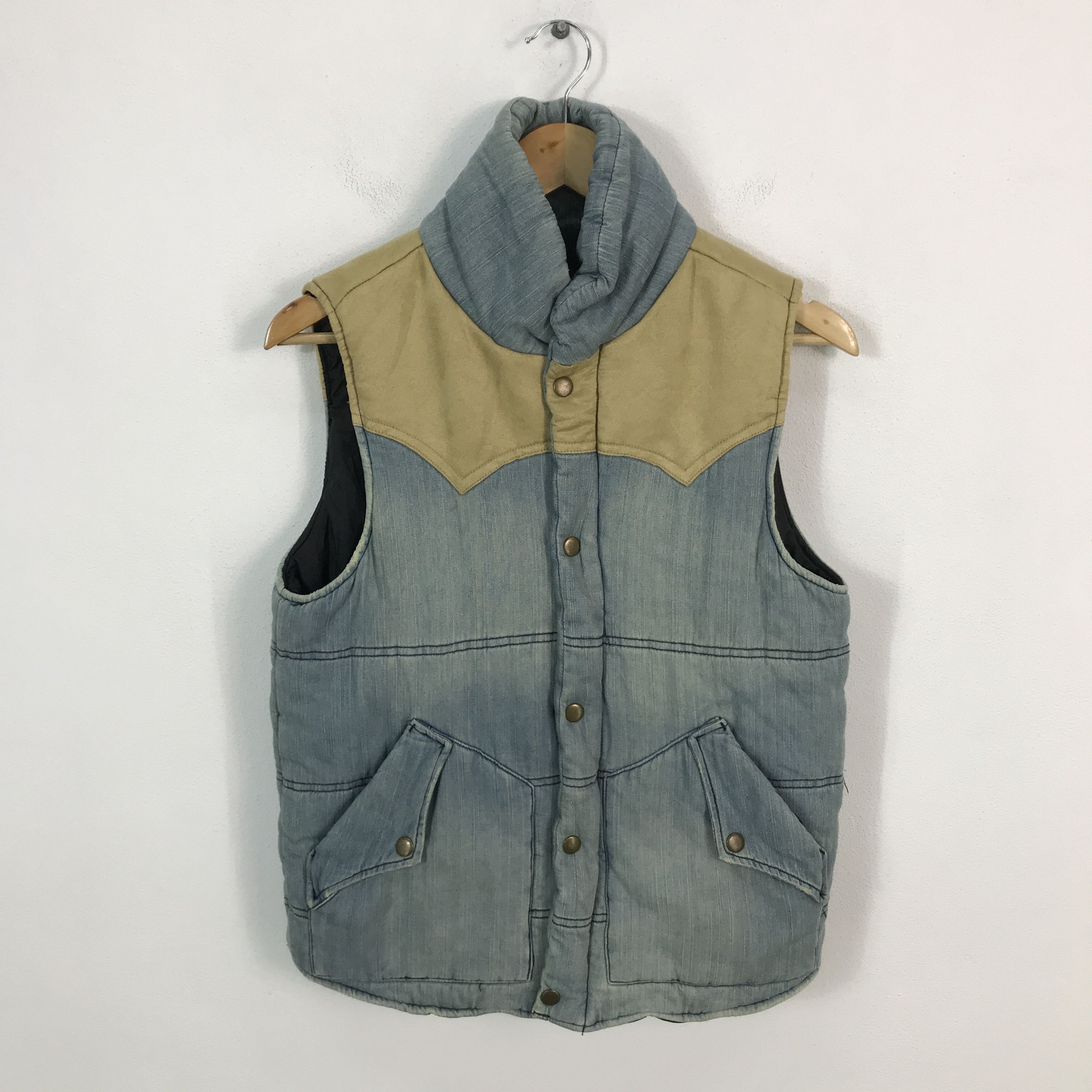 JACKROSE × Japanese Brand Vtg Jackrose Zipper Blue denim design Vest jacket Size US M / EU 48-50 / 2 - 1 Thumbnail