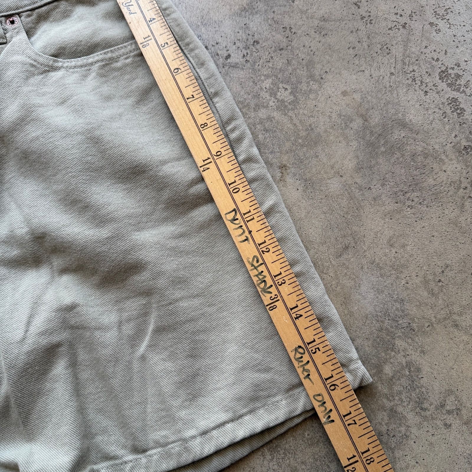 L.E.I. Vintage 80s LEI High Waisted Denim Shorts Talon Zip USA Size 32" / US 10 / IT 46 - 7 Thumbnail