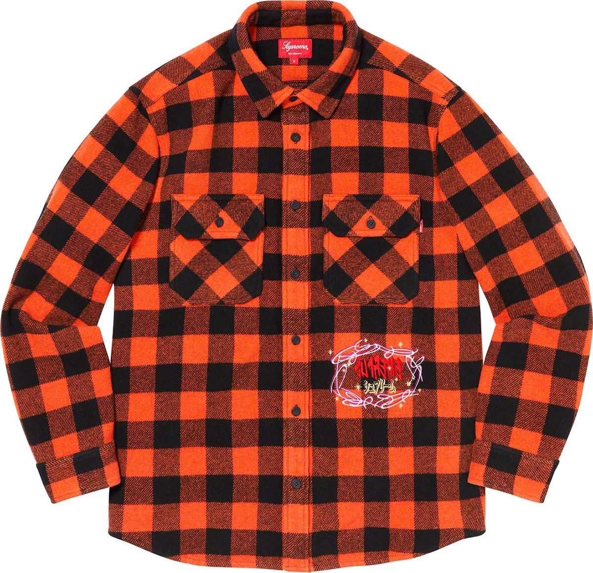 Supreme Supreme 1-800 Buffalo Plaid Shirt Orange FW18 – Size L Size US L / EU 52-54 / 3 - 1 Thumbnail