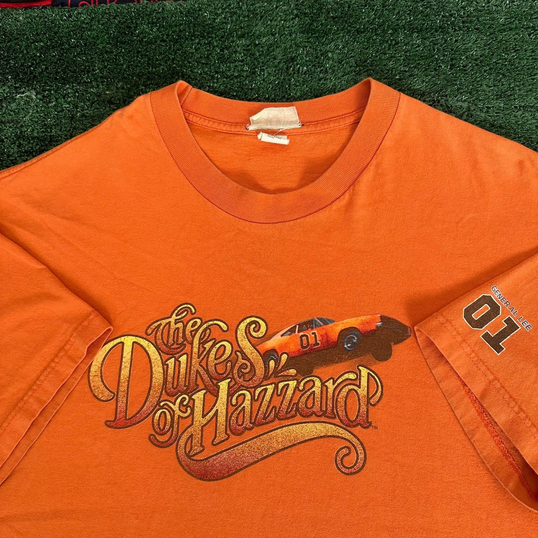Vintage Vintage 90s Dukes of Hazzard General Lee T-Shirt Boxy Orange Size US XL / EU 56 / 4 - 2 Thumbnail
