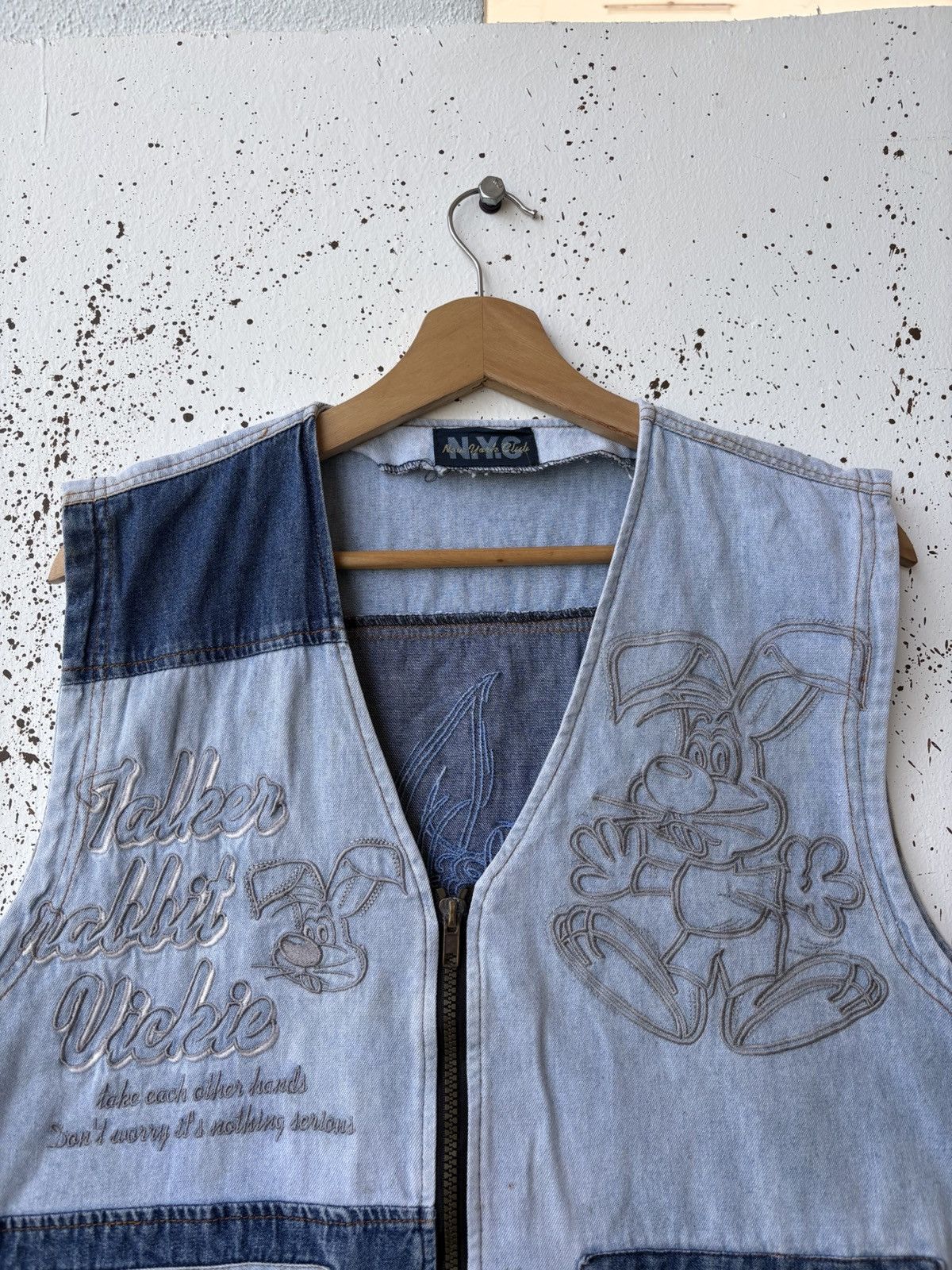 Cartoon Network NYC Embroidered Denim Vest Jacket Cartoon Motif Size US M / EU 48-50 / 2 - 1 Thumbnail