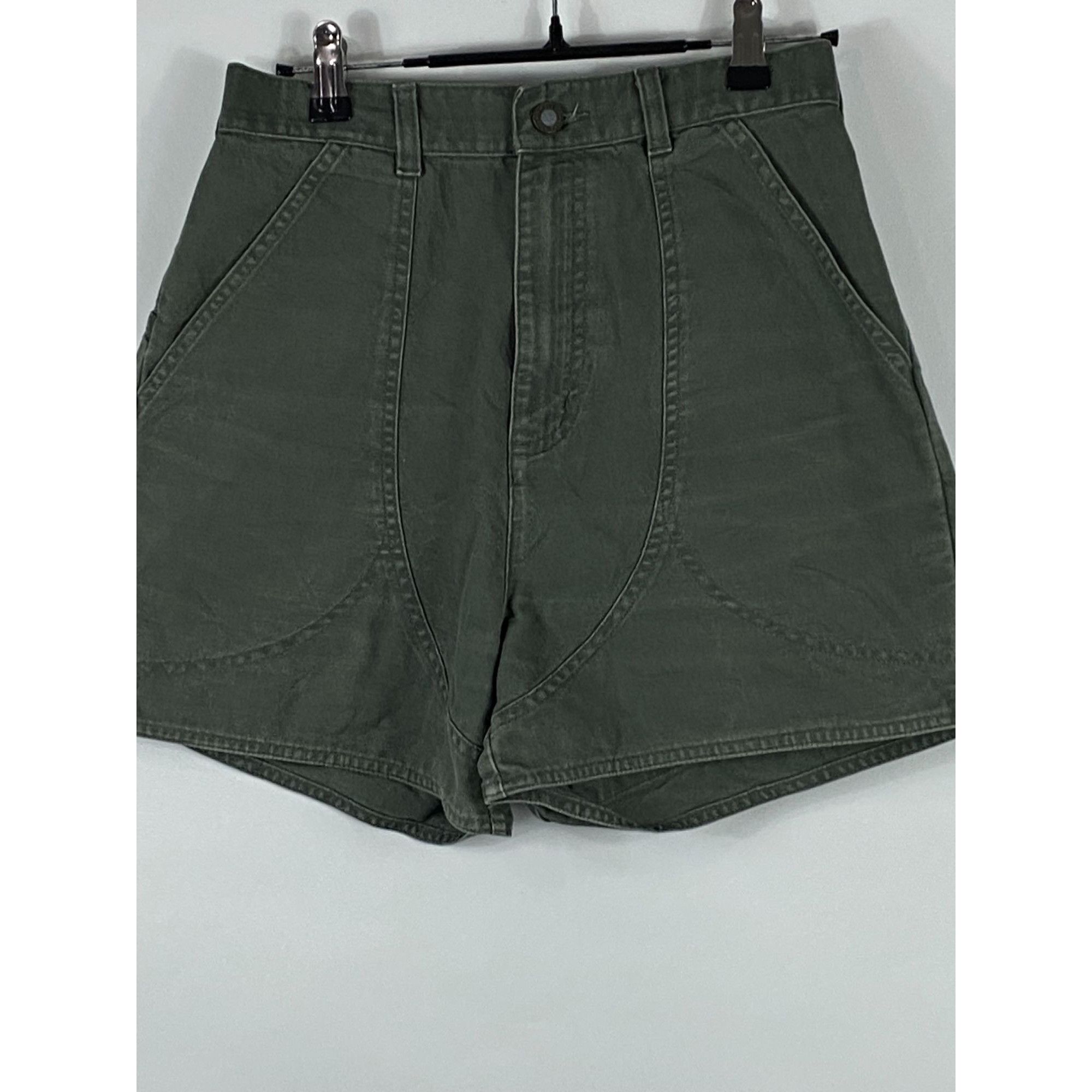 Patagonia Vintage Patagonia Organic Cotton High Rise Shorts Green Wome Size 26" / US 2 / IT 38 - 1 Thumbnail