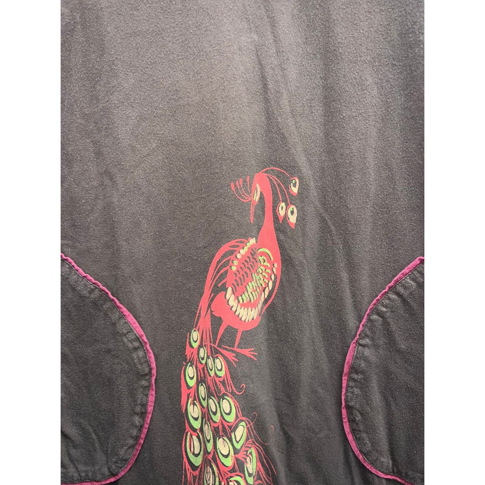Vintage Womens Lunieva Dress Top Peacock Graphic Boho Bohemian Large Size L / US 10 / IT 46 - 2 Thumbnail