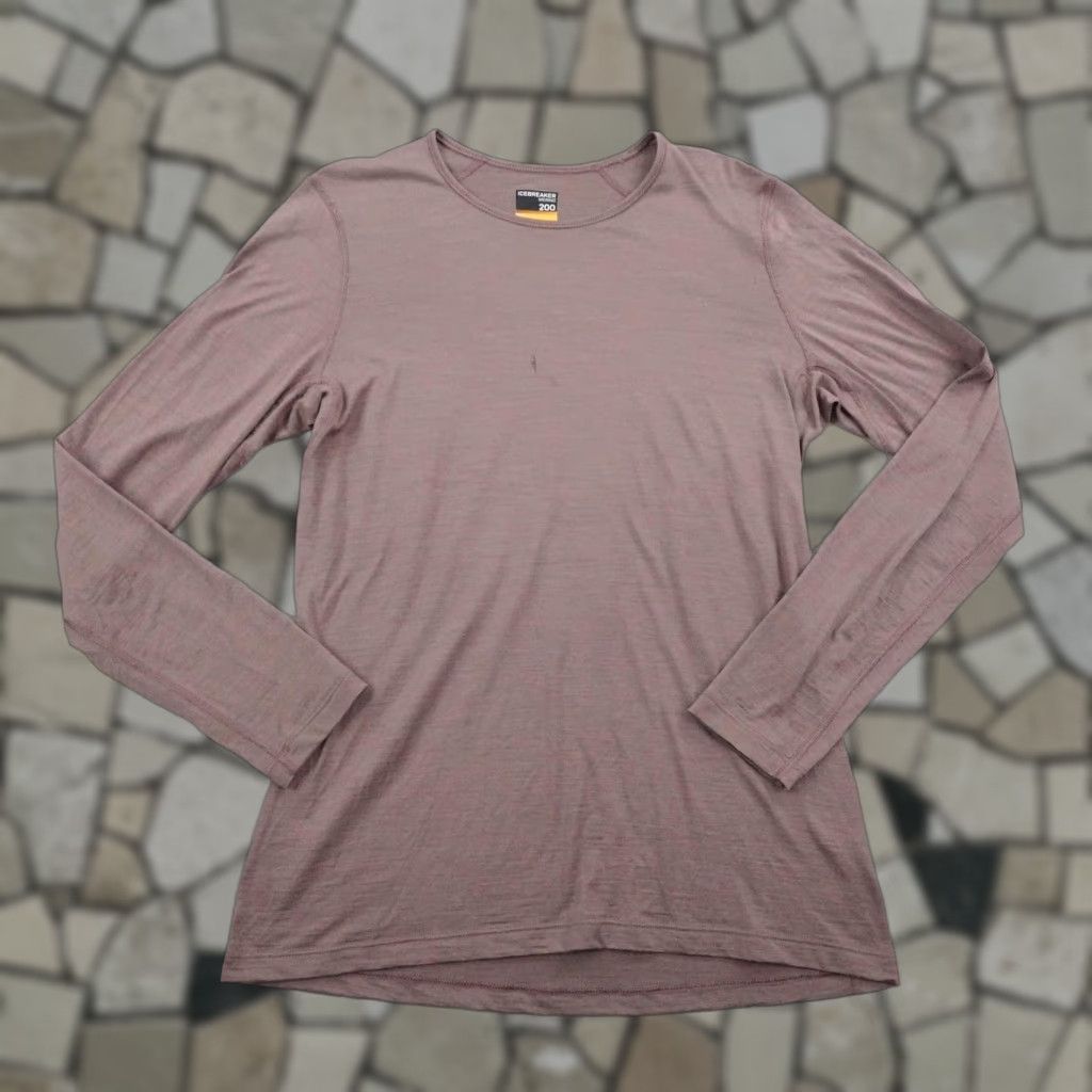 Icebreaker Icebreaker Shirt Womens Large Red Merino Wool 200 Base Layer Top Performance Size L / US 10 / IT 46 - 1 Thumbnail
