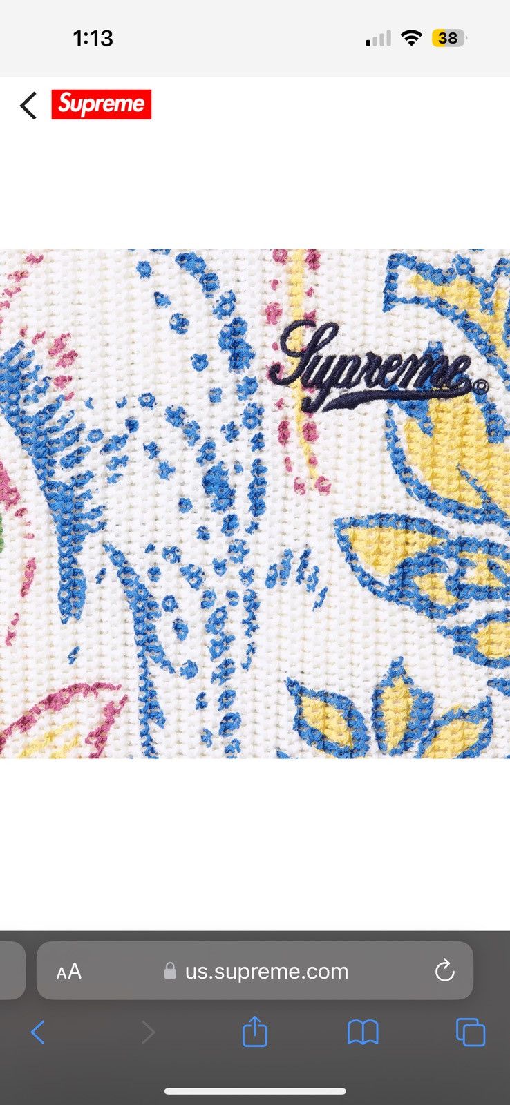 トップス Supreme Printed Paisley Sweater 25 Supreme Printed Paisley Sweater (SS24) - $138