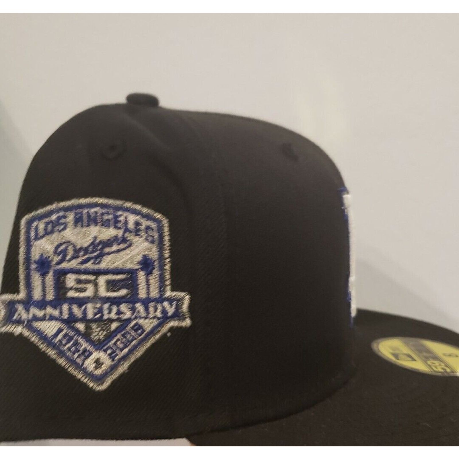 New Era Los Angeles Dodgers Hat Cap 50th Ann Black Size 8 New Era Size ONE SIZE - 3 Thumbnail