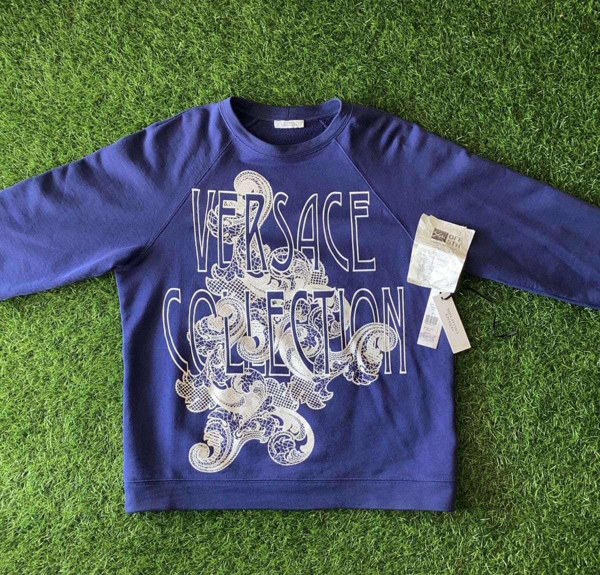 Versace Versace Collection Blue Sweater Dragon Design Size M Size US L / EU 52-54 / 3 - 1 Thumbnail
