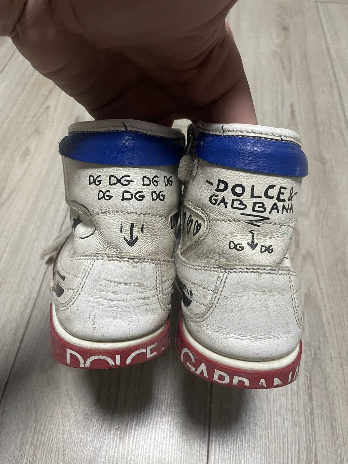 Dolce & Gabbana Dolce & Gabbana Graffiti Print High Top Sneakers Size 36 Size US 5 / EU 37 - 3 Thumbnail