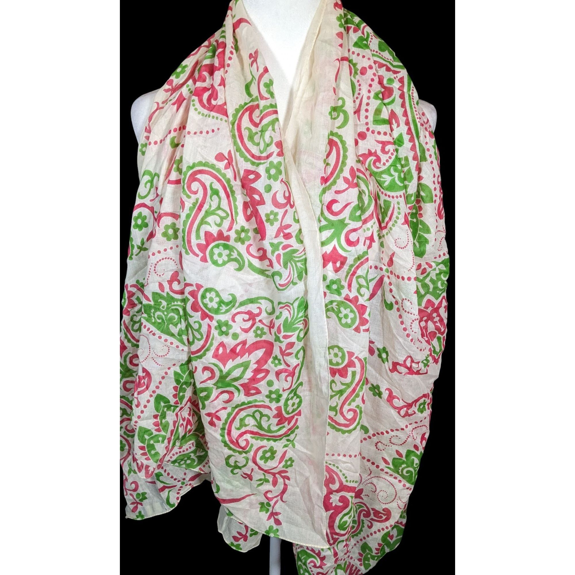 Other Maison Lecomte Flament Lightweight Cotton Floral Scarf Size ONE SIZE - 3 Thumbnail