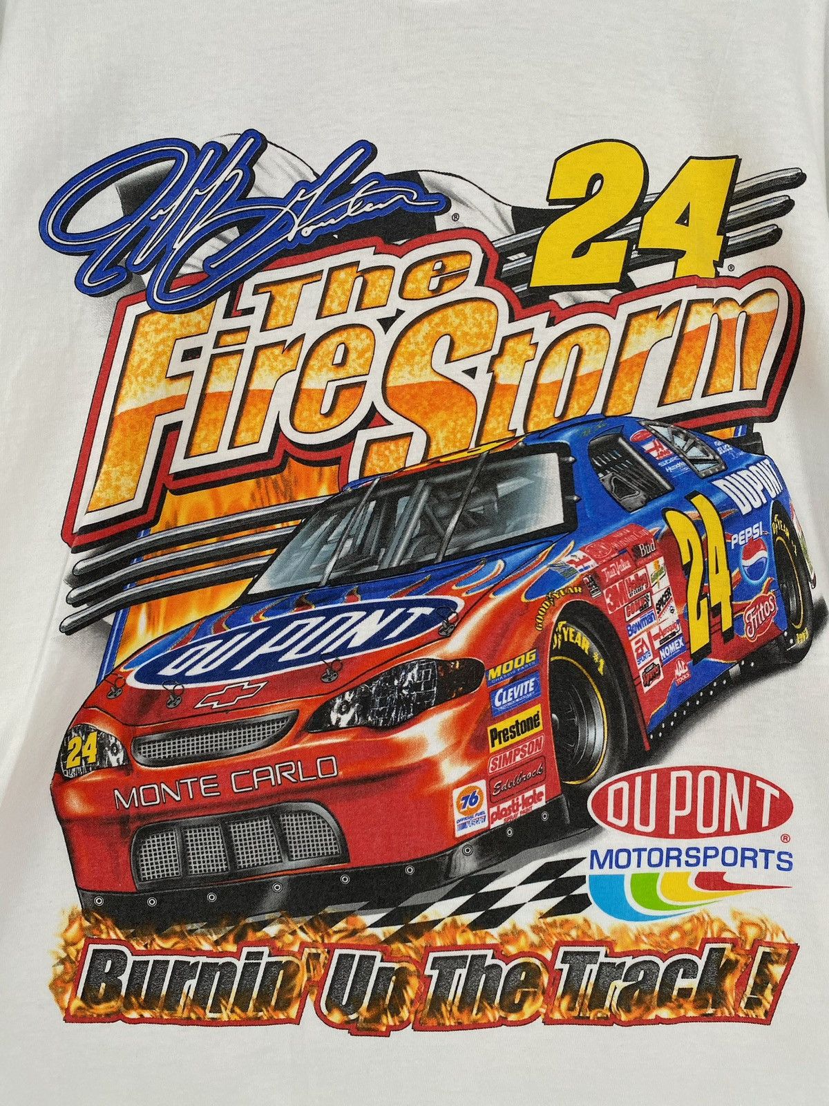 Chase Authentics VTG Nascar Jeff Gordon Burnin Track Double Sided T-Shirt 2XL Size US XXL / EU 58 / 5 - 2 Thumbnail