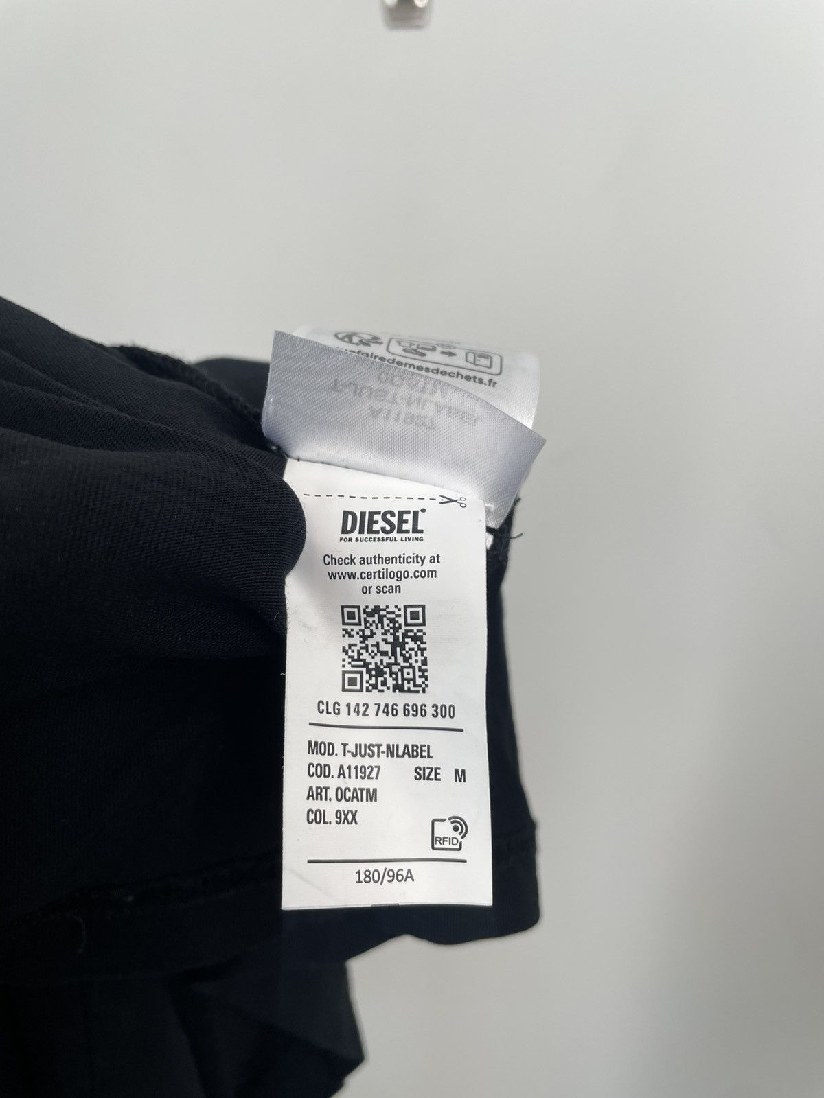 Diesel Diesel T-Just-Nlabel T-Shirt Black Medium Size US M / EU 48-50 / 2 - 8 Thumbnail