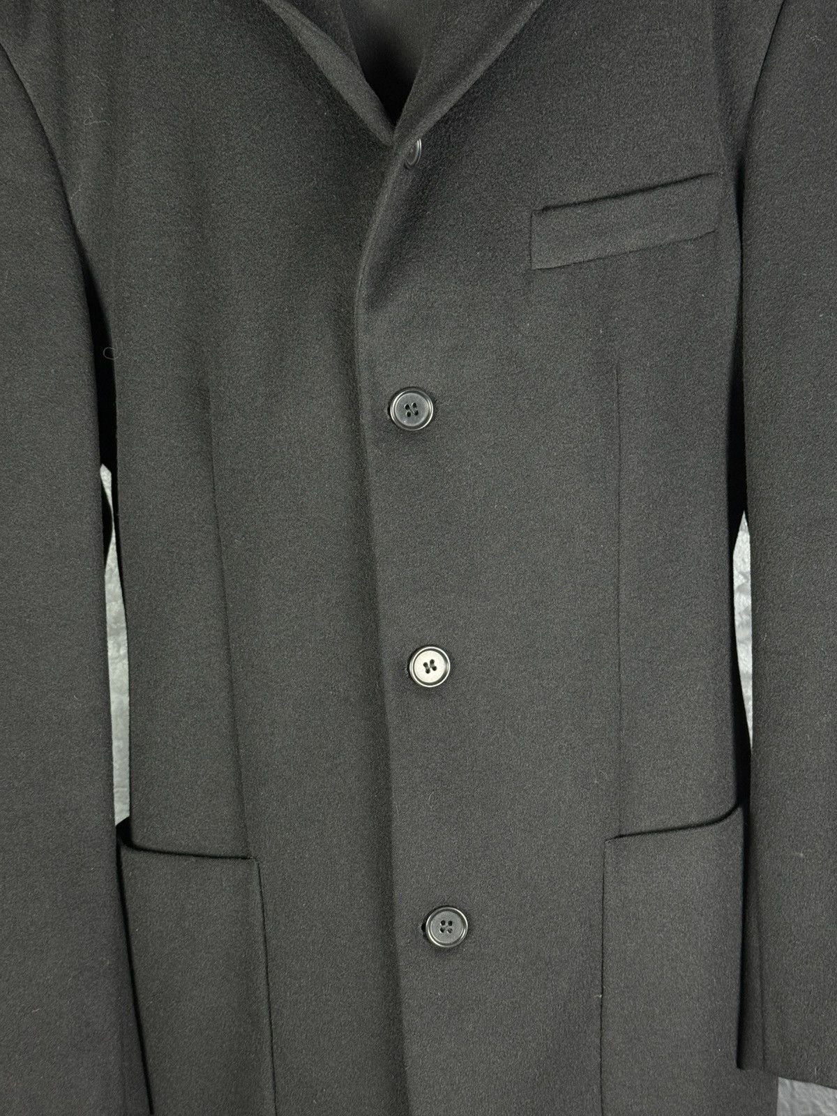 Emporio Armani 90s Vintage Mens EMPORIO ARMANI Black Coat Blazer Wool Italy Size US M / EU 48-50 / 2 - 8 Thumbnail