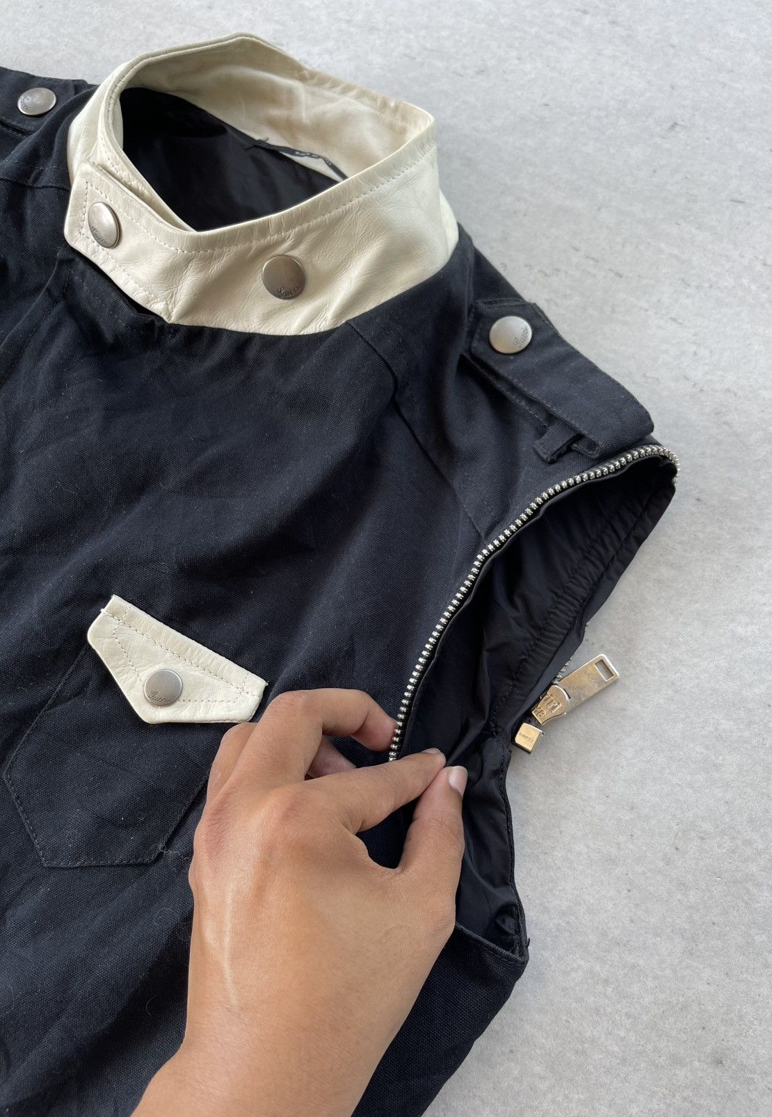 Gucci 🔥 A/W 2007 GUCCI BY TOM FORD TRIM LEATHER RACER JACKET Size US M / EU 48-50 / 2 - 5 Thumbnail