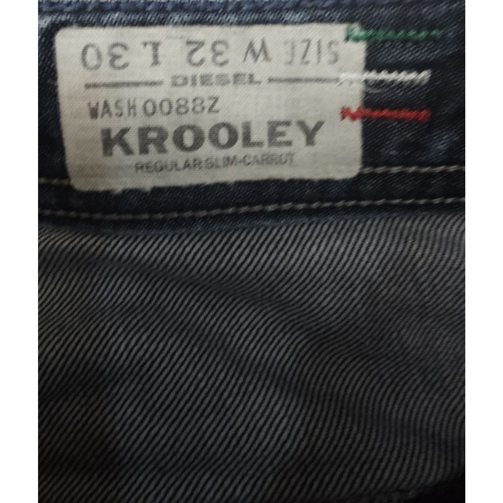 Diesel Diesel Krooley Regular Slim Carrot W32 L 28 Dark Blue 0088Z Size US 32 / EU 48 - 6 Thumbnail