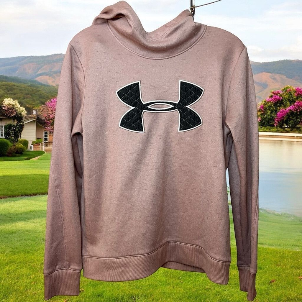 Under Armour Under Armour Coldgear Cold Gear Pink Pullover Hoodie Sz M Size M / US 6-8 / IT 42-44 - 1 Thumbnail