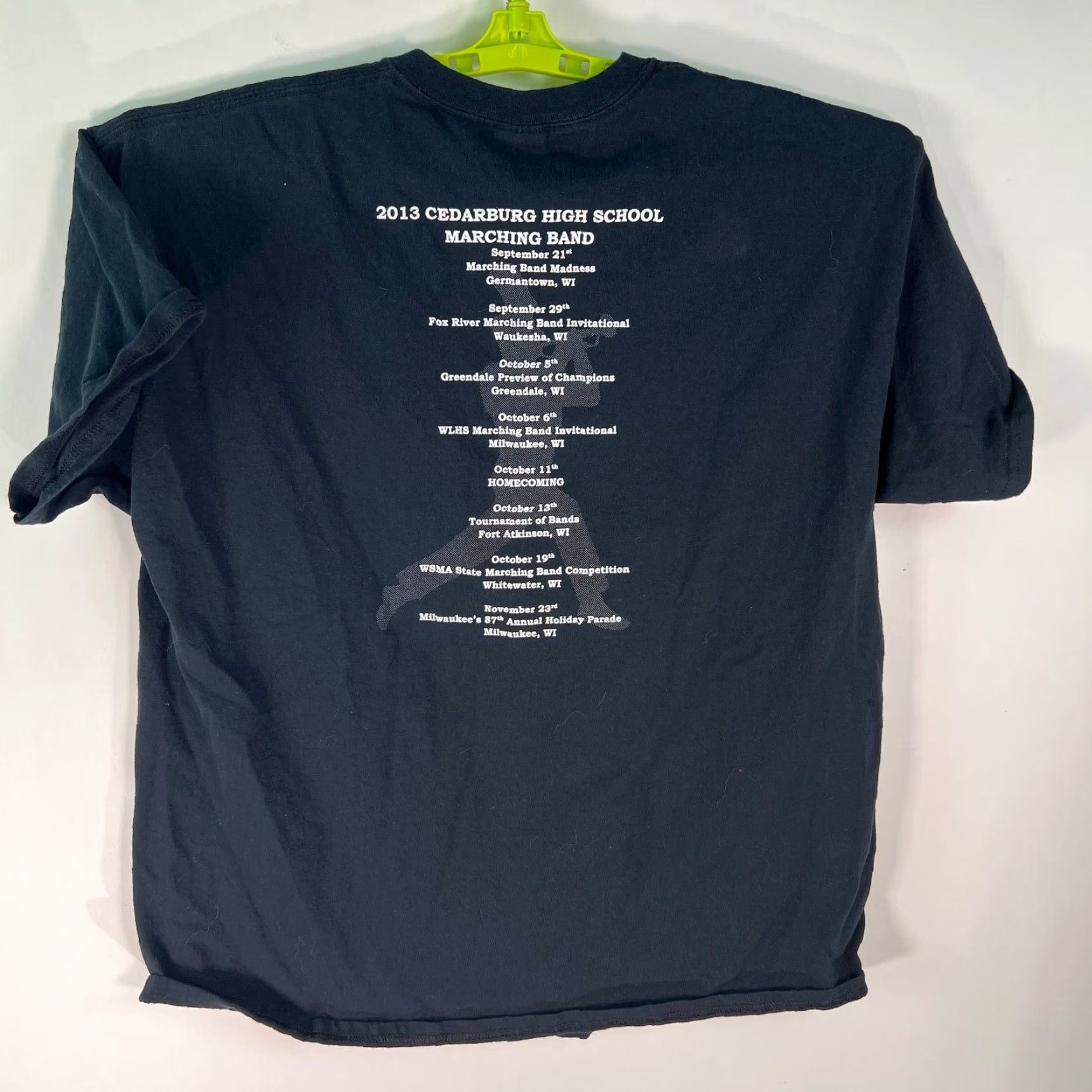 Gildan Gildan Graphic T-Shirt Cedarburg Marching Band Black Size XL Mens Regular Fit Size US XL / EU 56 / 4 - 2 Thumbnail