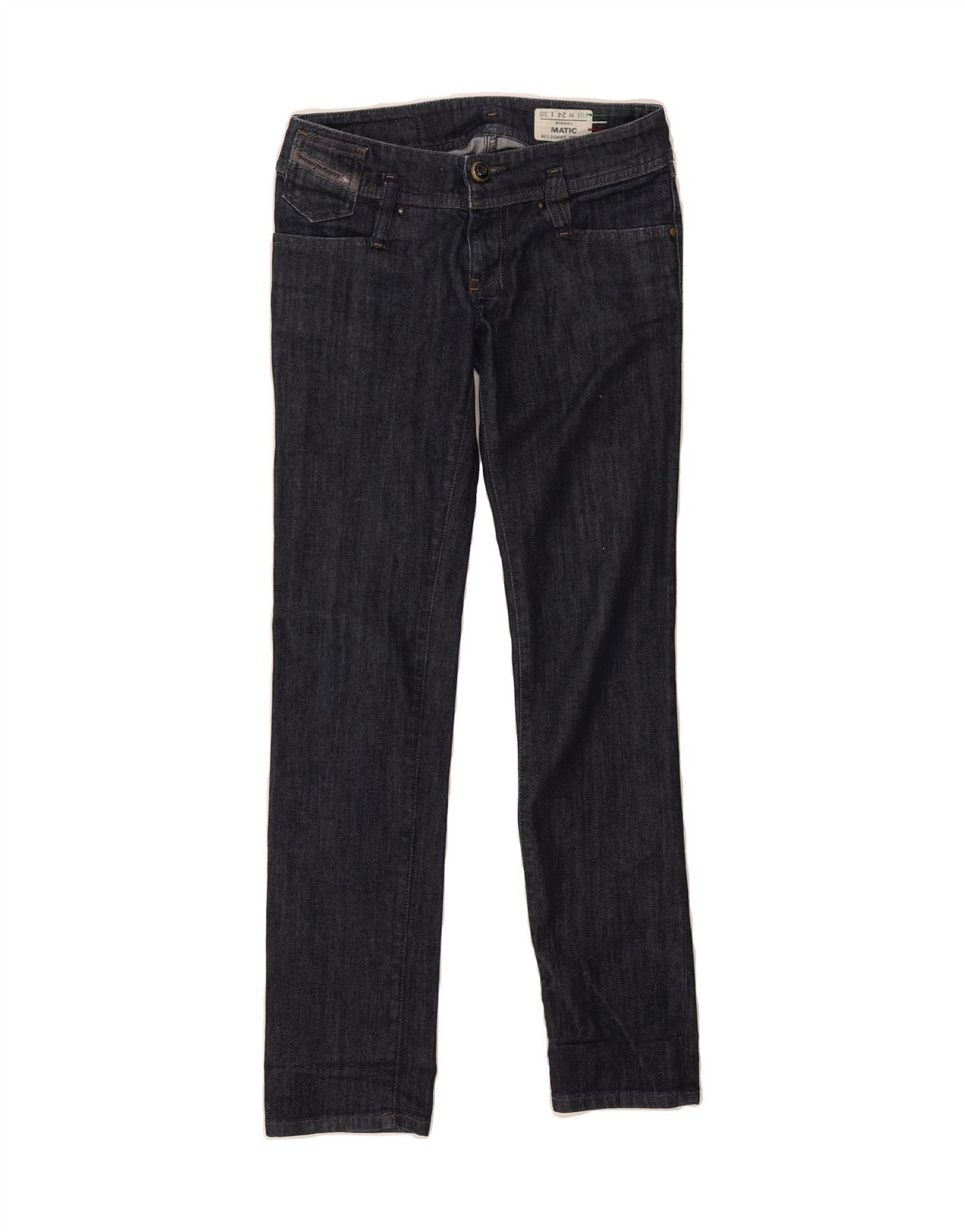 Diesel Womens Matic Slim Jeans W24 L30 Navy Blue Cotton Size 42" / US 20 - 1 Thumbnail