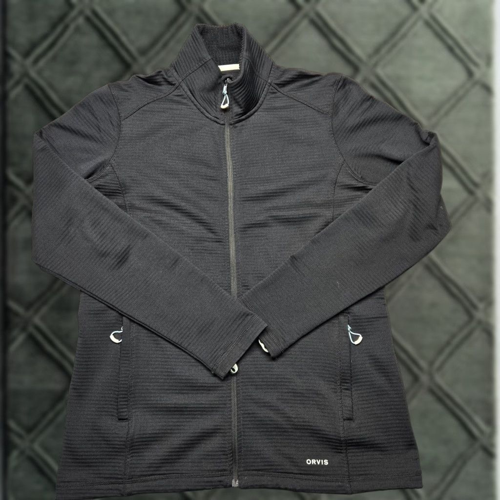 Orvis Orvis Jacket Womens Medium Black Full Zip Grid Fleece Stretch Pockets Outdoor Outdoorwear Hiking Walking Fishing Shirt? Size M / US 6-8 / IT 42-44 - 1 Thumbnail